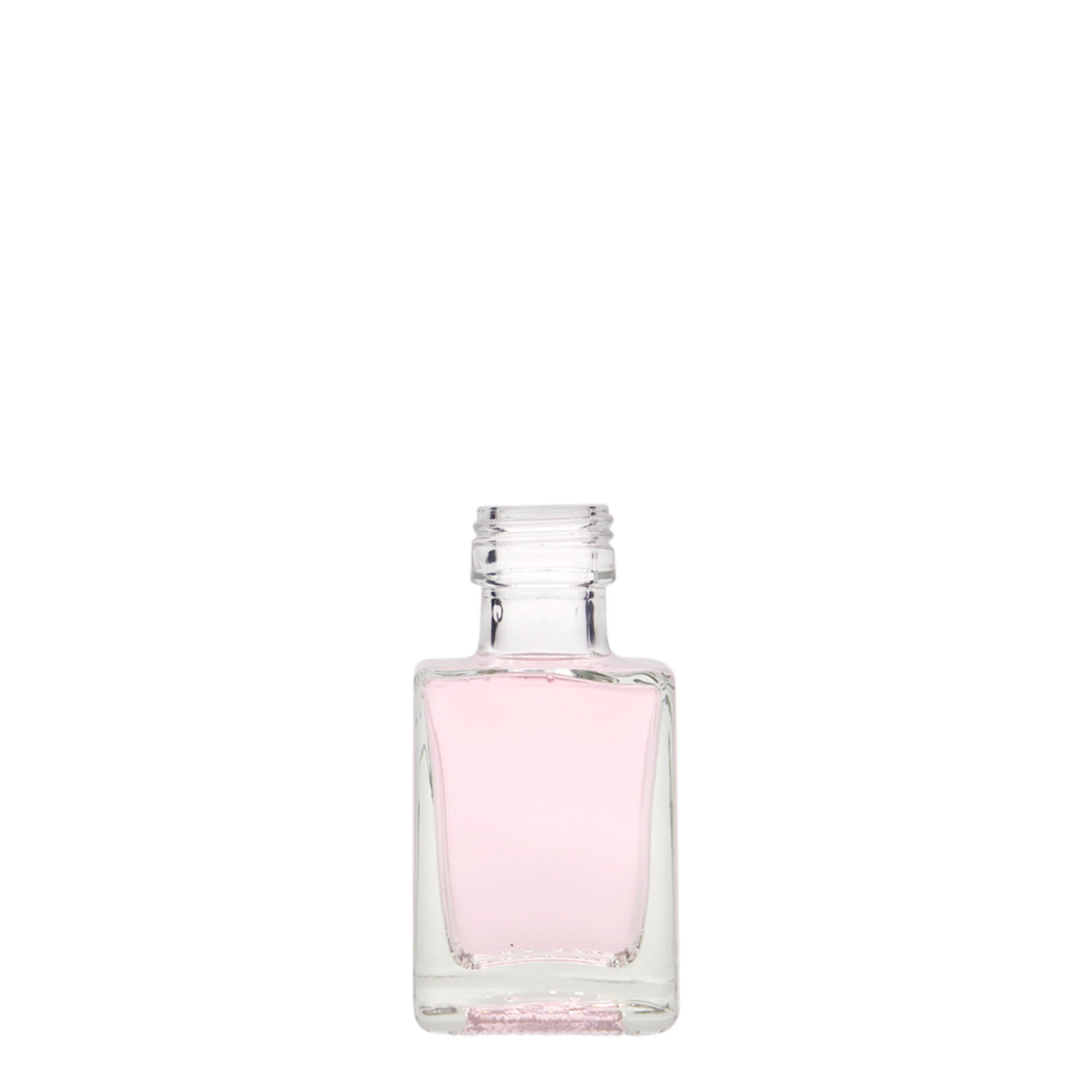 50 ml staklena boca 'Cube', kvadratna, grlo: PP 24
