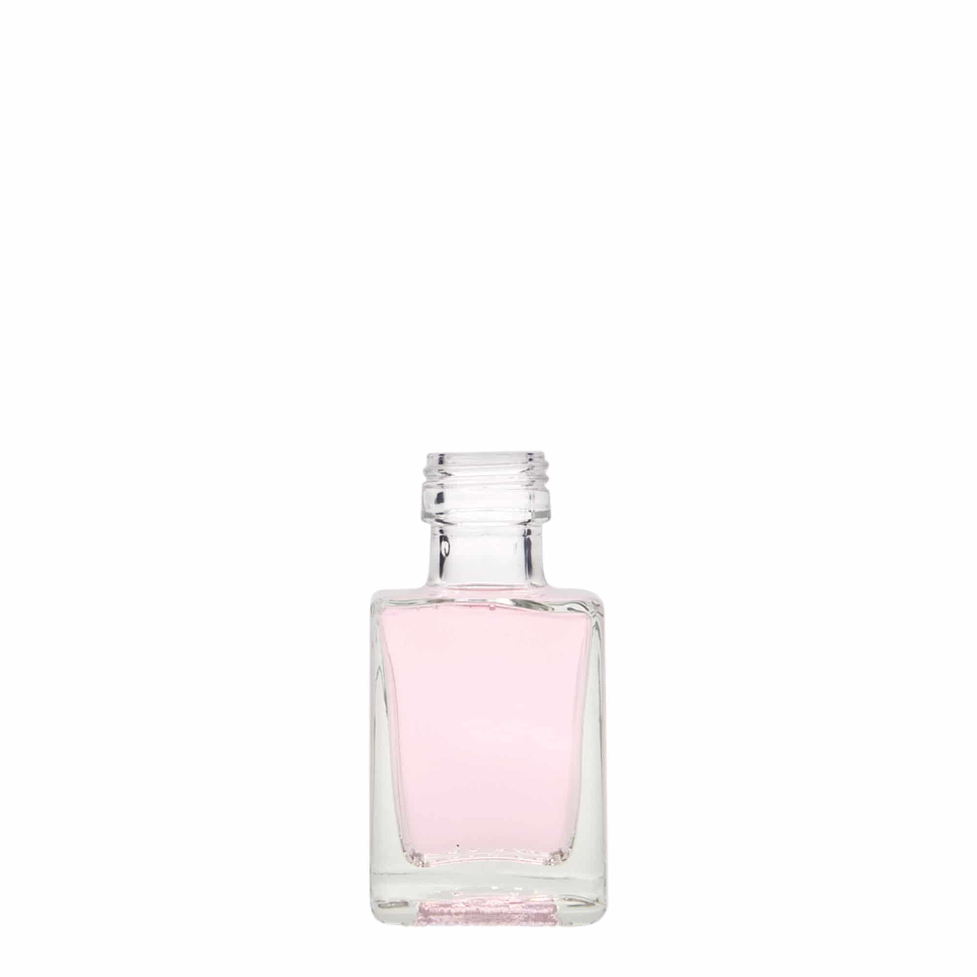 50 ml staklena boca „Cube“, kvadratna, grlo: PP 24