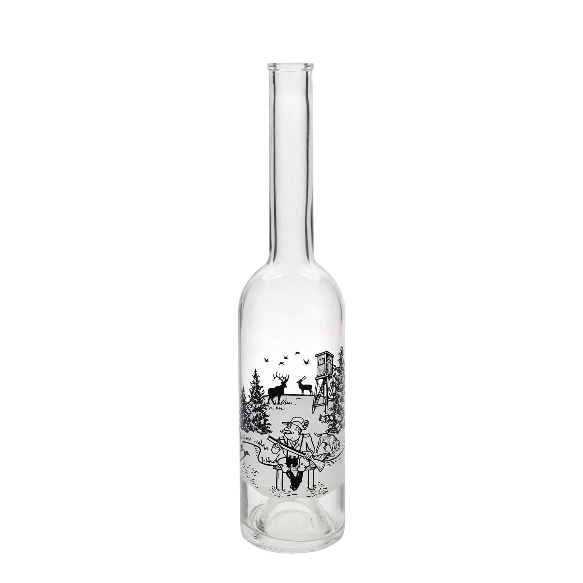 Staklena flaša 500 ml 'Opera', motiv: Lovac, otvor: Pluto Staklena flaša 500 ml 'Opera', motiv: Lovac, otvor: Pluto