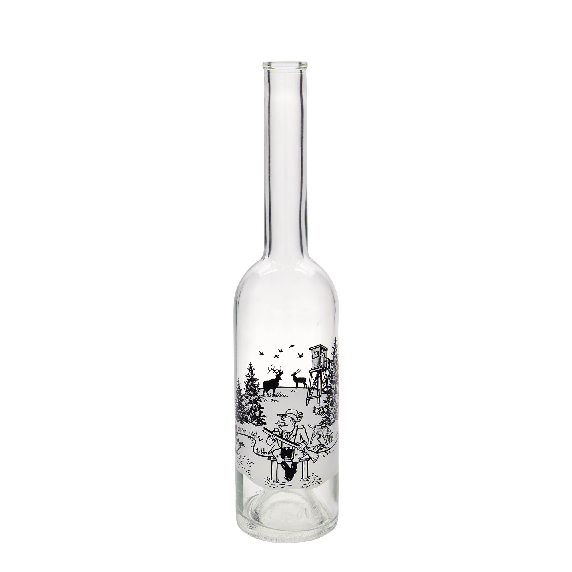 500 ml staklena boca 'Opera', motiv: Lovac, otvor: čep 500 ml staklena boca 'Opera', motiv: Lovac, otvor: čep