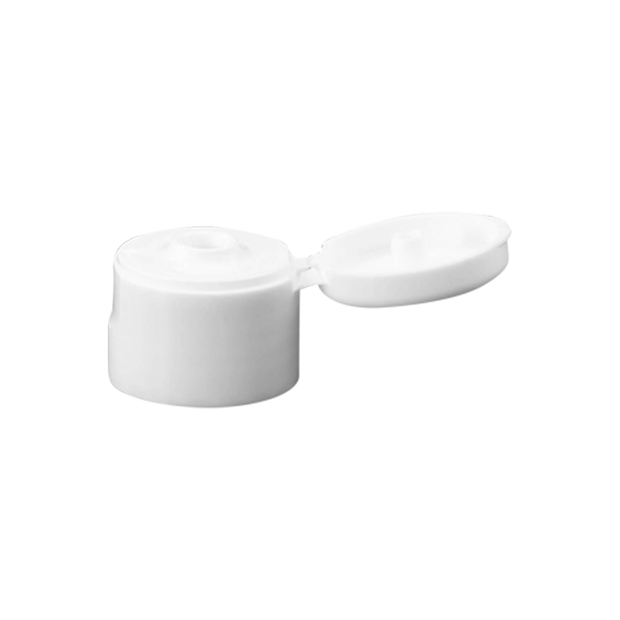 Zatvarač sa navojem, preklopni šarnir, PP-plastika, bijele boje, za otvor: 24/410 Zatvarač sa navojem, preklopni šarnir, PP-plastika, bijele boje, za otvor: 24/410