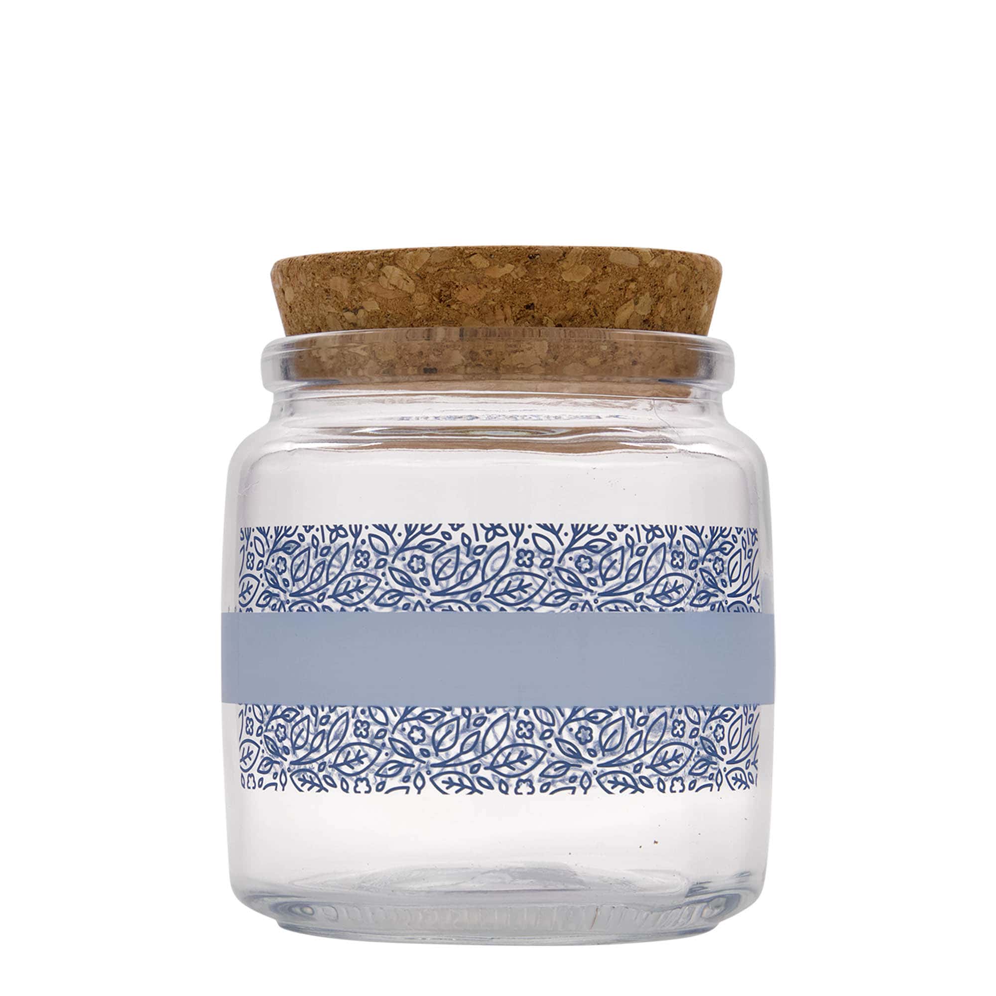 750 ml čaša sa čepom „Giara“, motiv: Naturalmente blu, otvor: čep