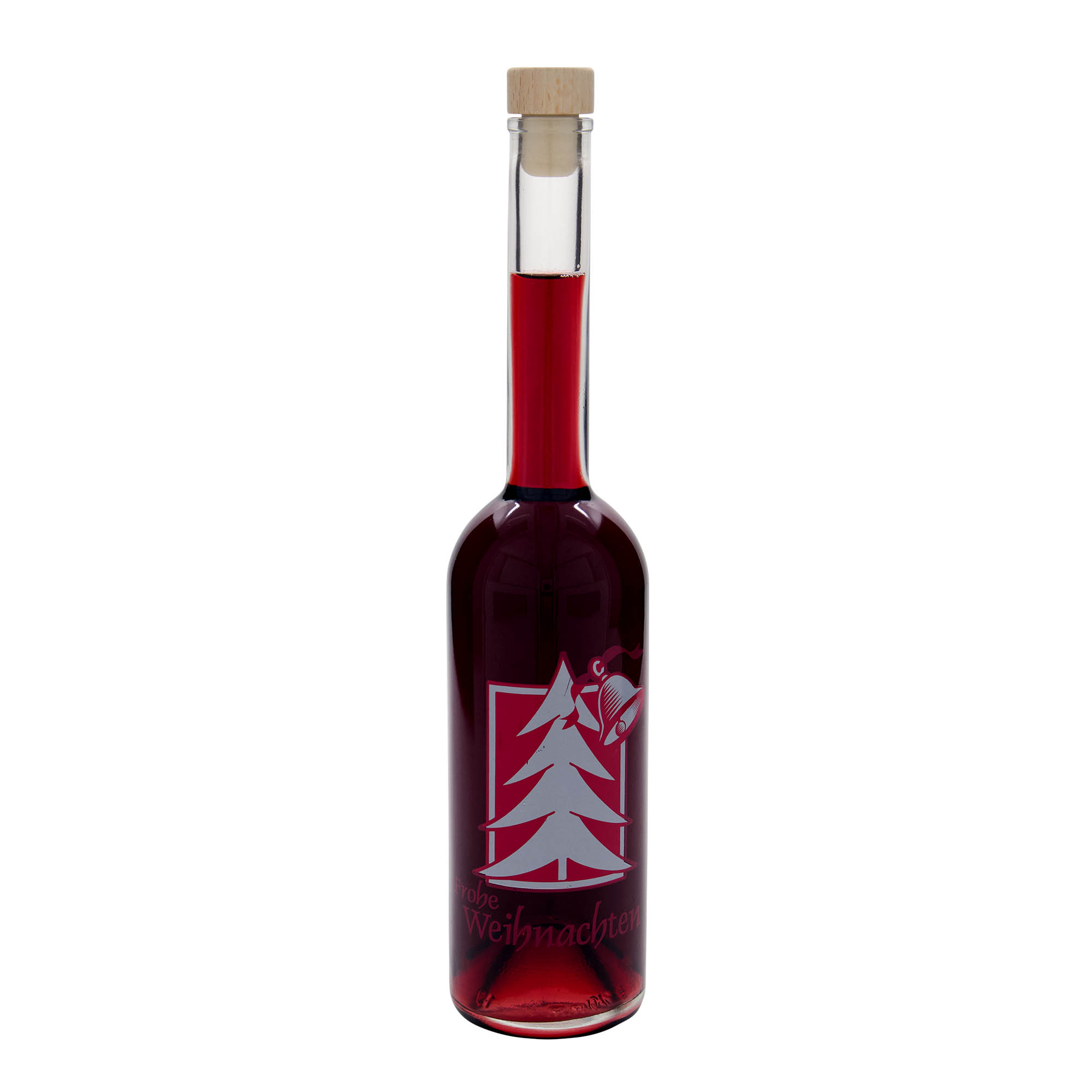 500 ml staklena boca 'Opera', motiv: Božićna čestitka, grlo: plutajući čep 500 ml staklena boca 'Opera', motiv: Božićna čestitka, grlo: plutajući čep