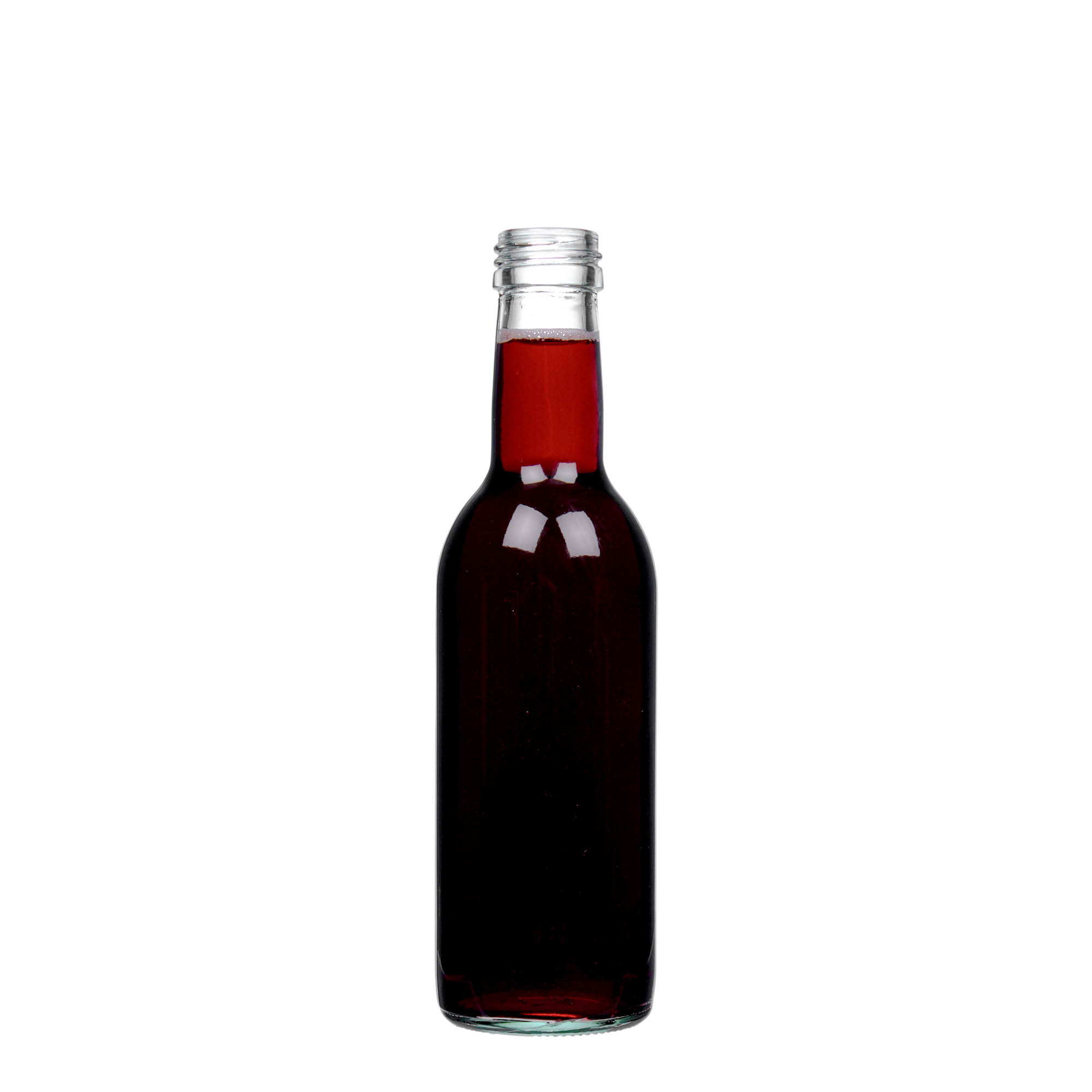 250 ml staklena boca „Bordeaux“, grlo: PP 28
