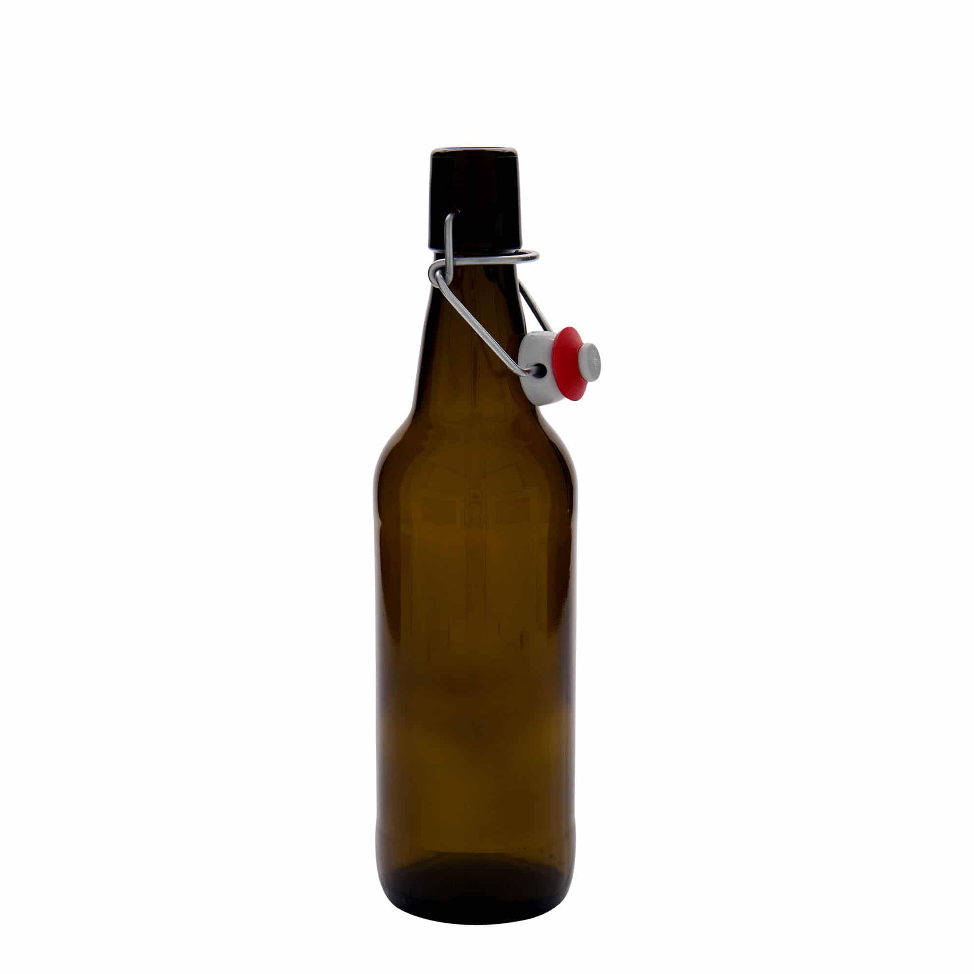 Flaša za pivo 500 ml, staklo, smeđa, otvor: Zatvarač sa žicom
