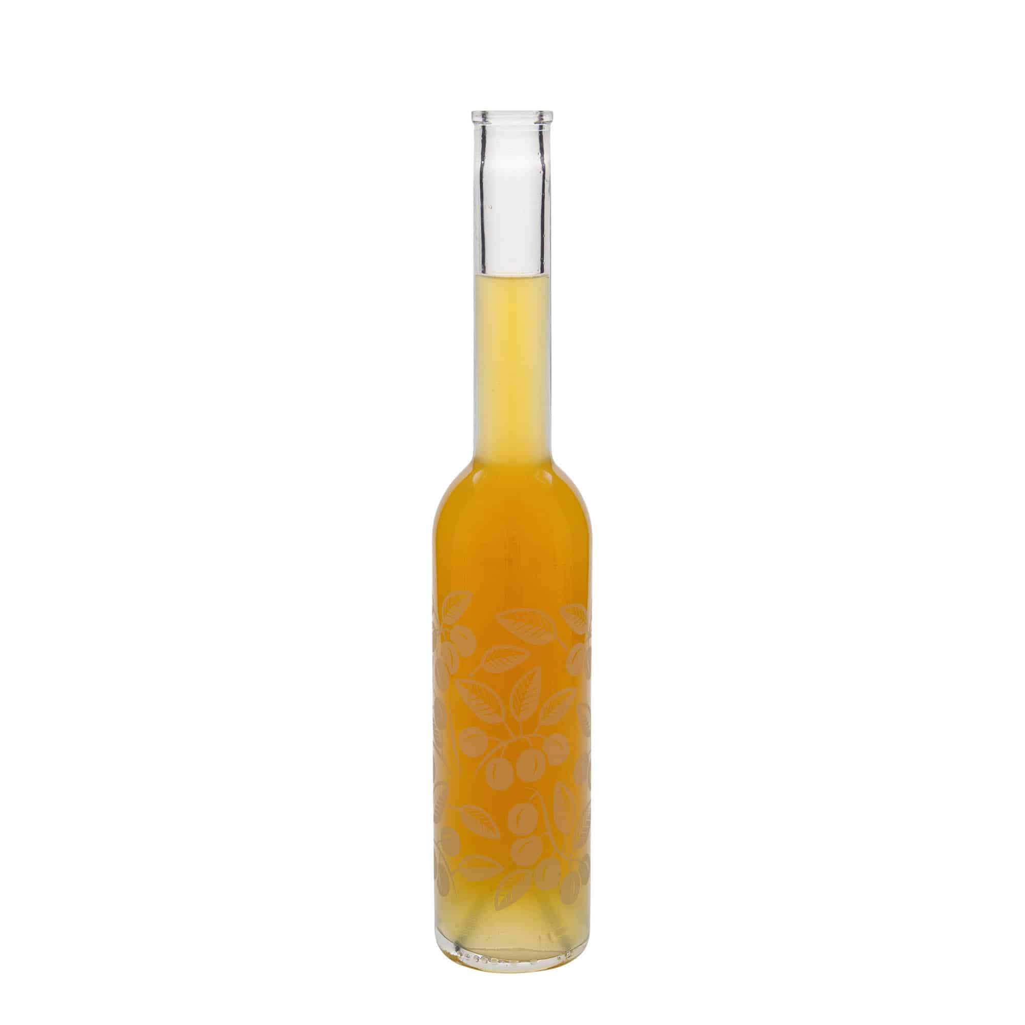 Staklena flaša 350 ml 'Opera', motiv: Mirabele, otvor: Pluto