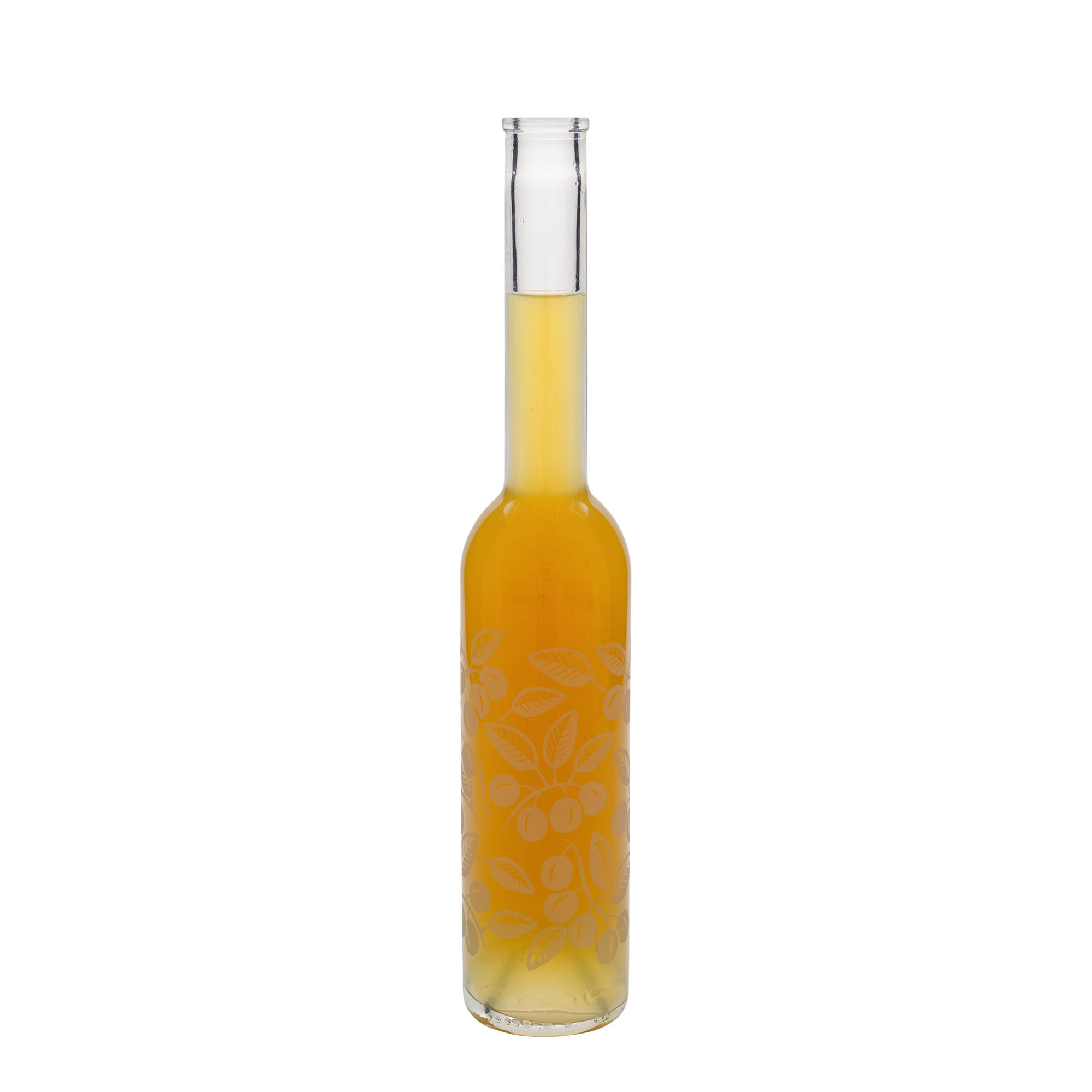 350 ml staklena boca 'Opera', motiv: šljive mirabelle, grlo: čep 350 ml staklena boca 'Opera', motiv: šljive mirabelle, grlo: čep
