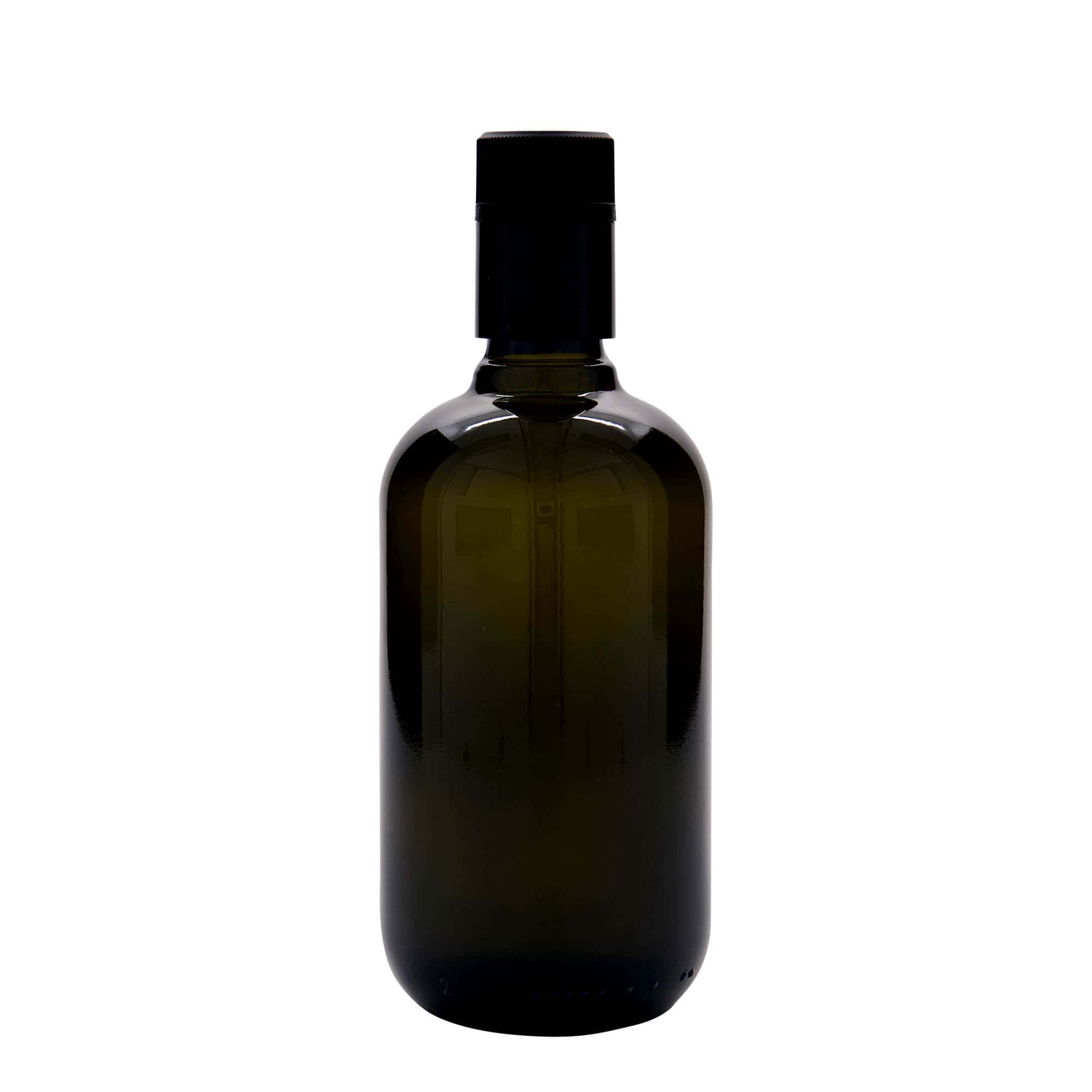 500 ml boca za sirće/ulje 'Biolio', staklo antikno zeleno, grlo: DOP