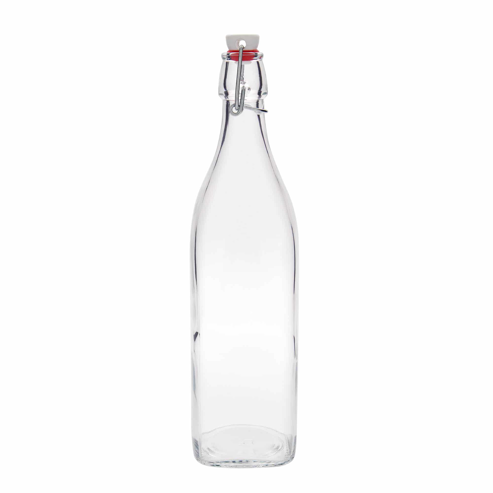 Staklena flaša 1.000 ml 'Swing, četvrtasta, otvor: Zatvarač sa žicom Staklena flaša 1.000 ml 'Swing, četvrtasta, otvor: Zatvarač sa žicom