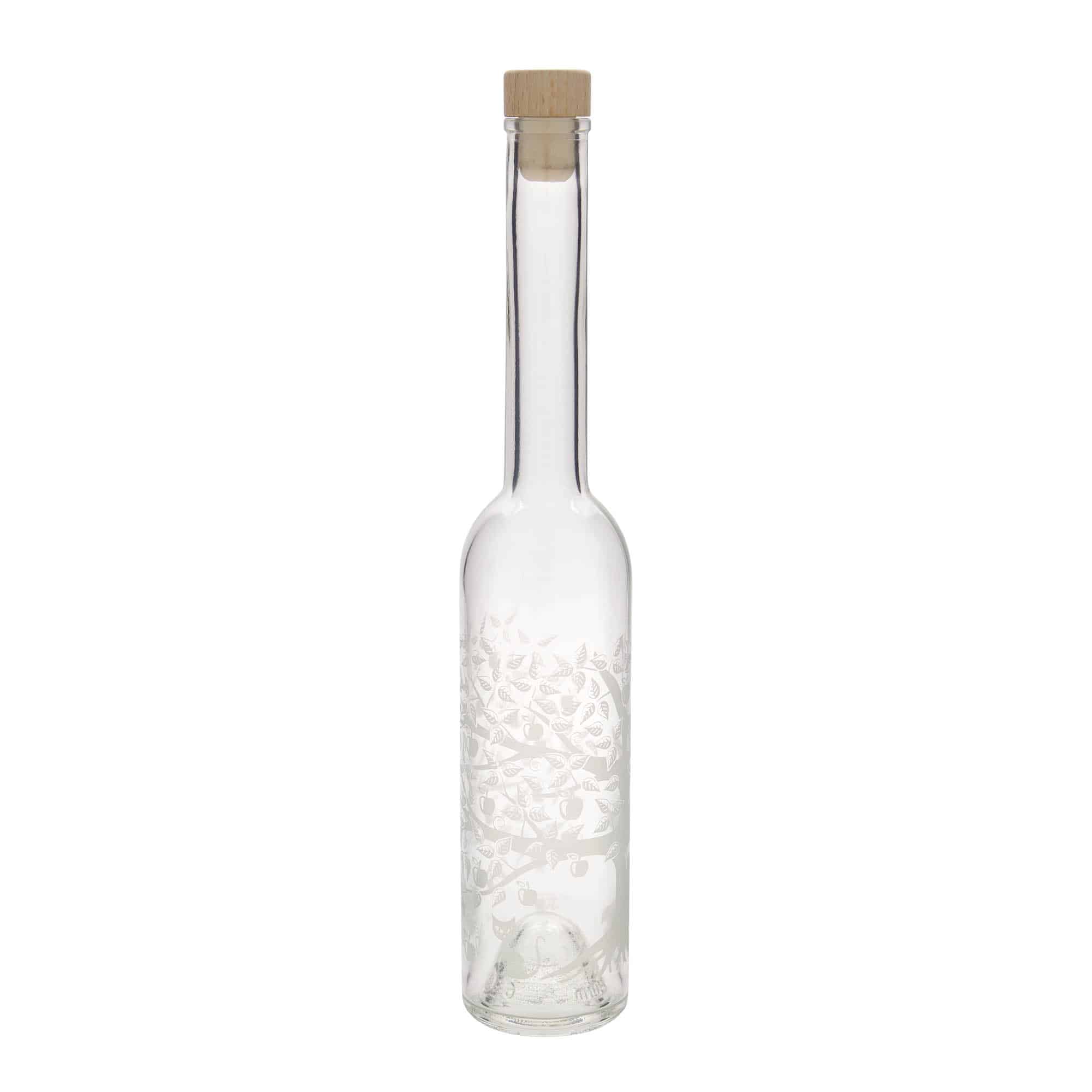 Staklena flaša 350 ml 'Opera', motiv: Stablo jabuke, otvor: Pluto