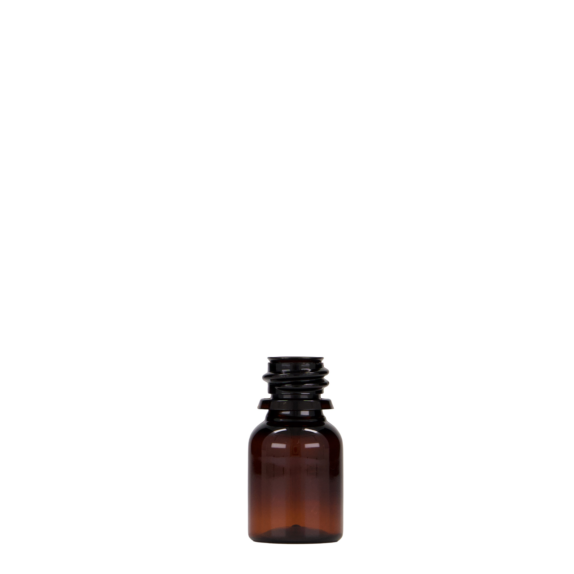 10 ml PET-medicinska boca 'Easy Living', smeđa, plastika, grlo: DIN 18