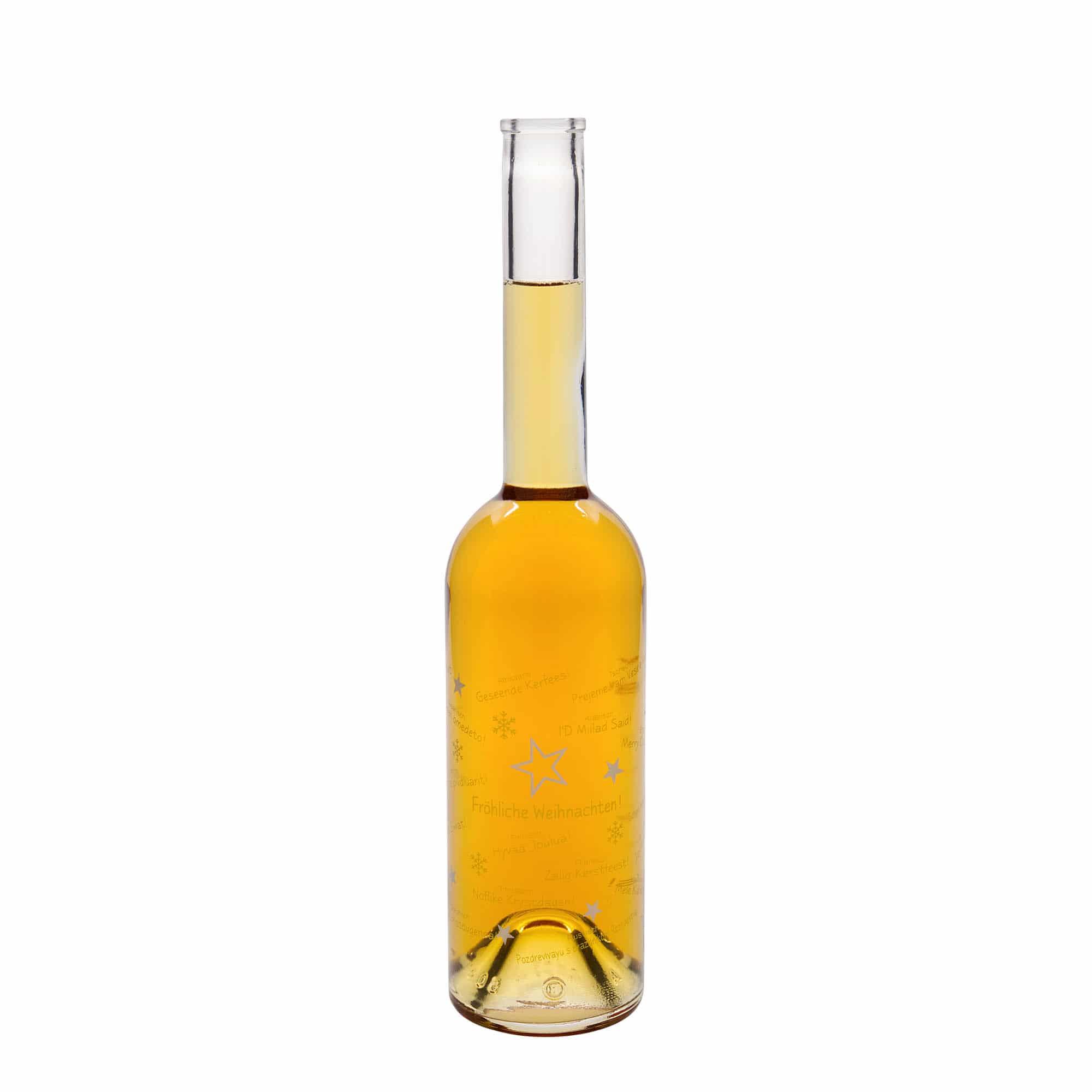 500 ml staklena boca 'Opera', motiv: Božić u svijetu, grlo: plutа