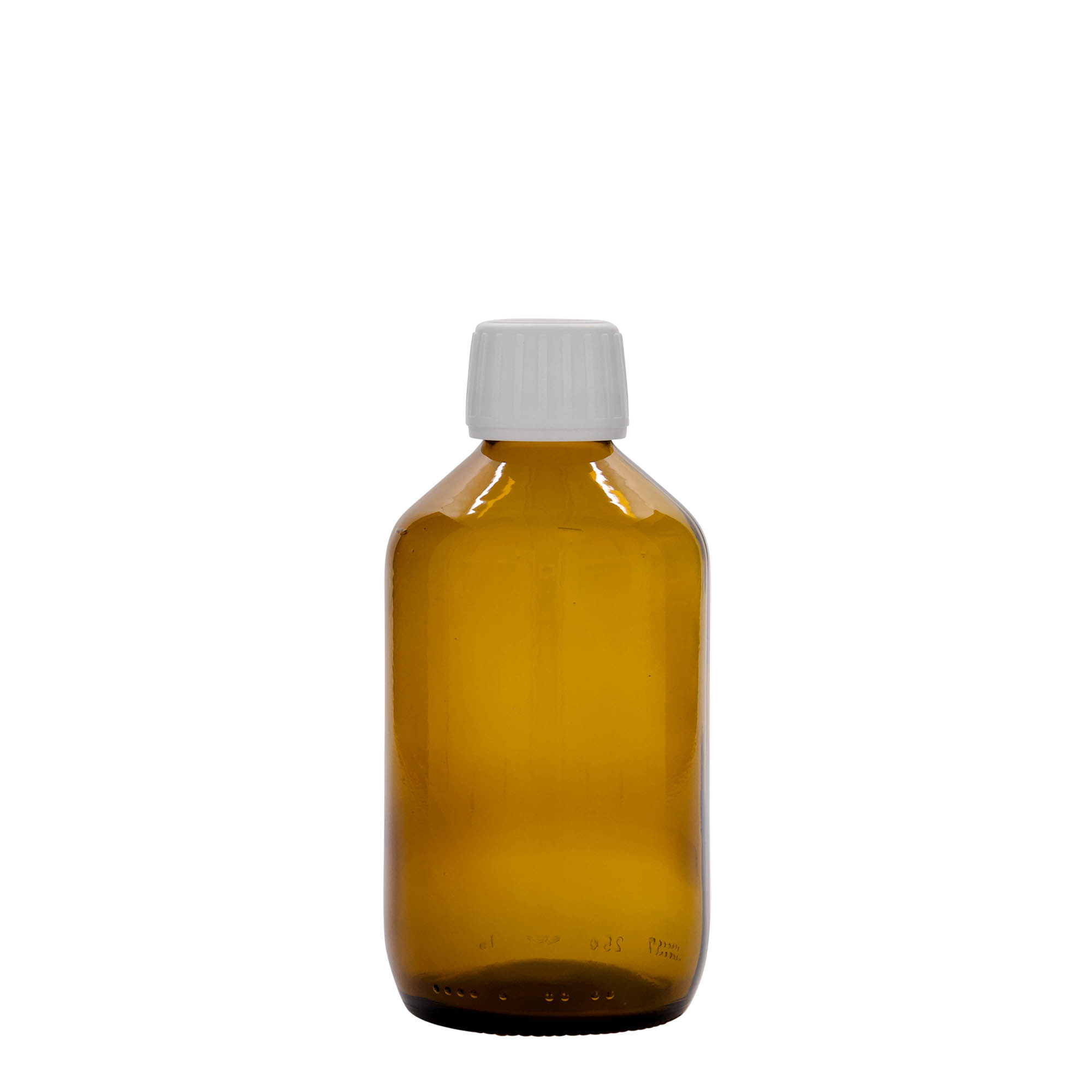 250 ml medicinska boca, smeđa, staklo, grlo: PP 28 250 ml medicinska boca, smeđa, staklo, grlo: PP 28