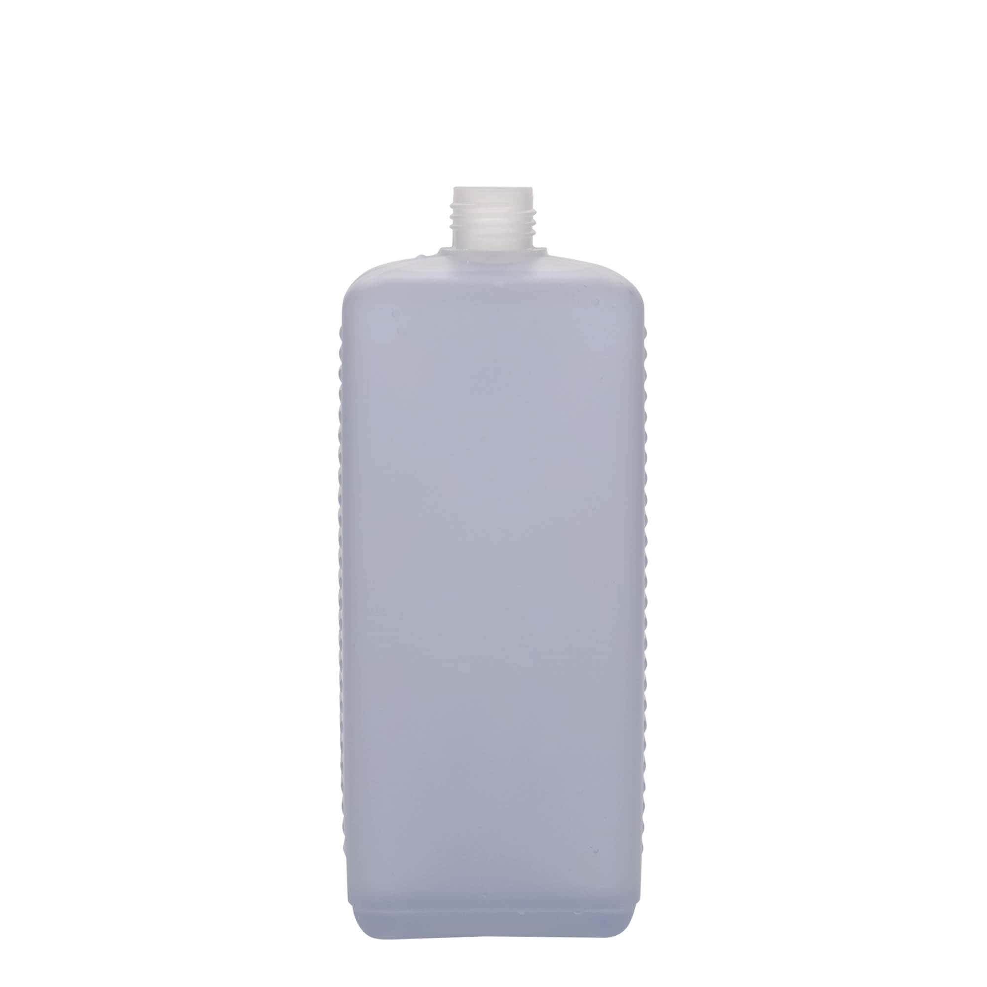1.000 ml kanister boca, pravougaona, HDPE plastika, prirodna, otvor: DIN 25 EPE