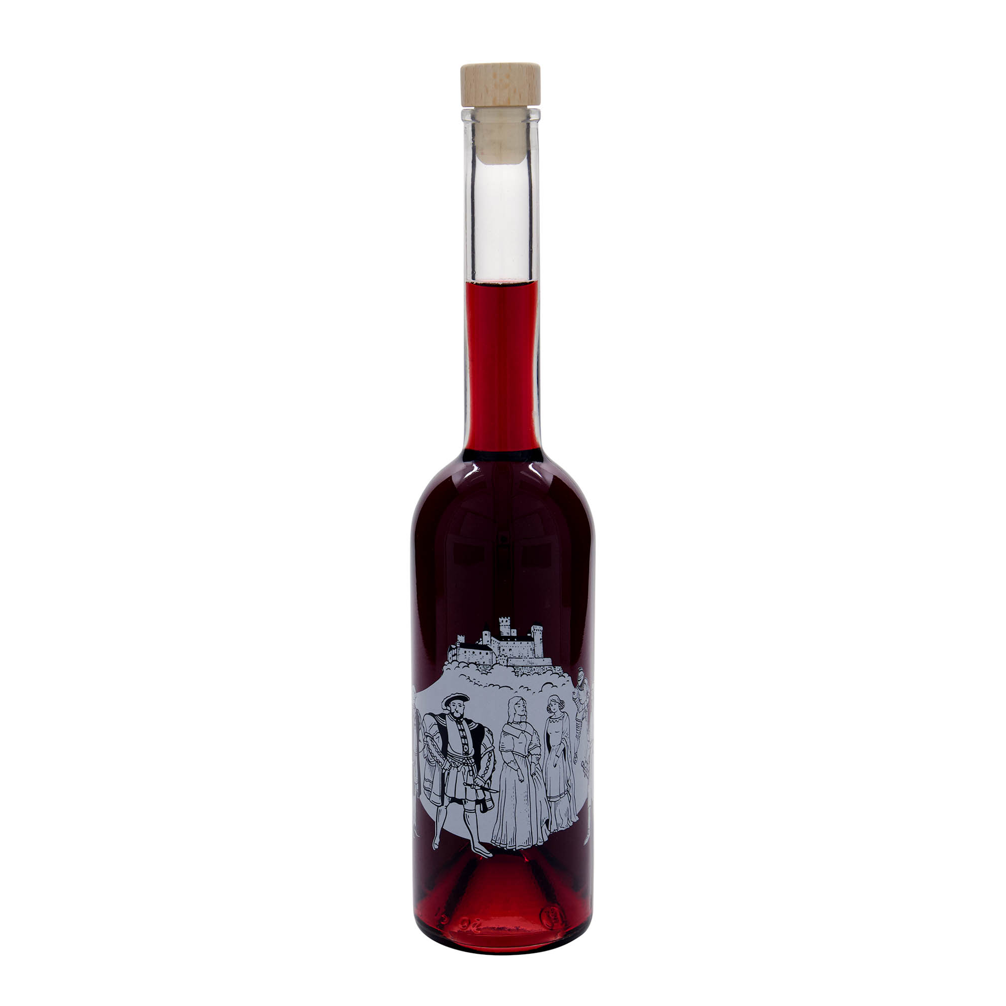 500 ml staklena boca 'Opera', motiv: Srednji vijek, otvor: čep