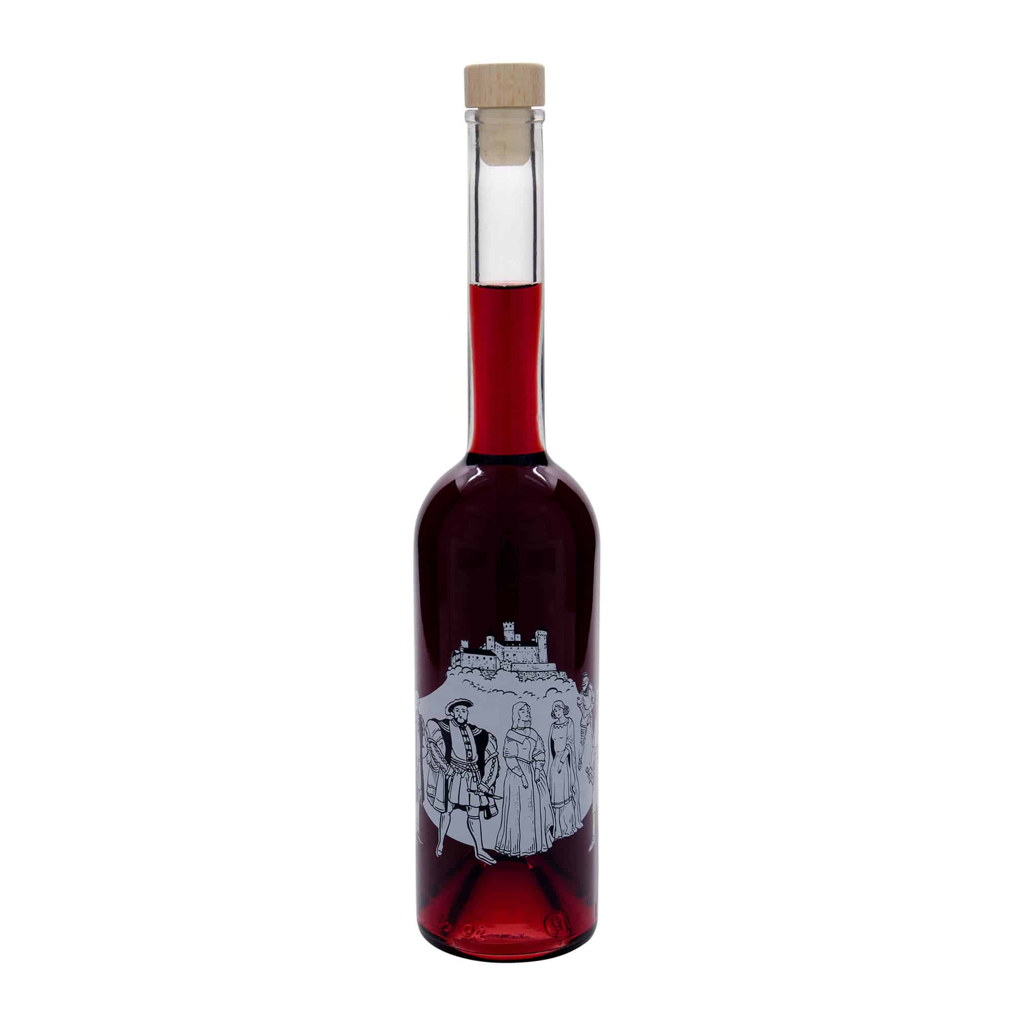 500 ml staklena boca 'Opera', motiv: Srednji vijek, otvor: čep