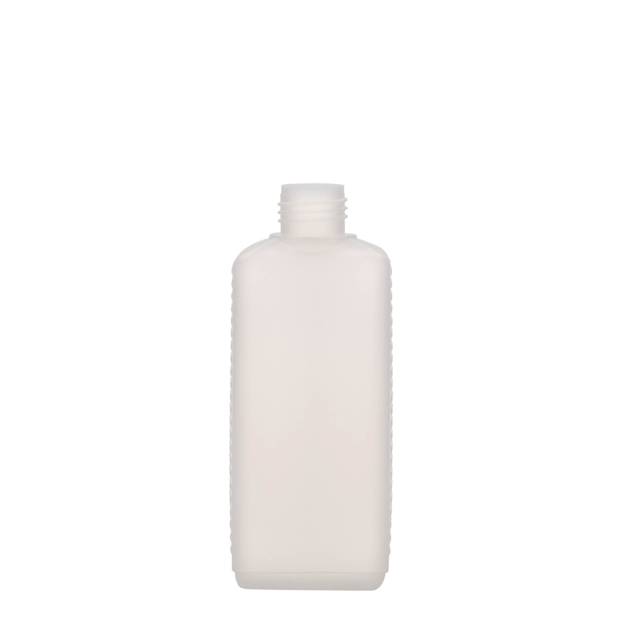 250 ml kanister boca, pravougaona, HDPE plastika, prirodna, grlo: DIN 25 EPE