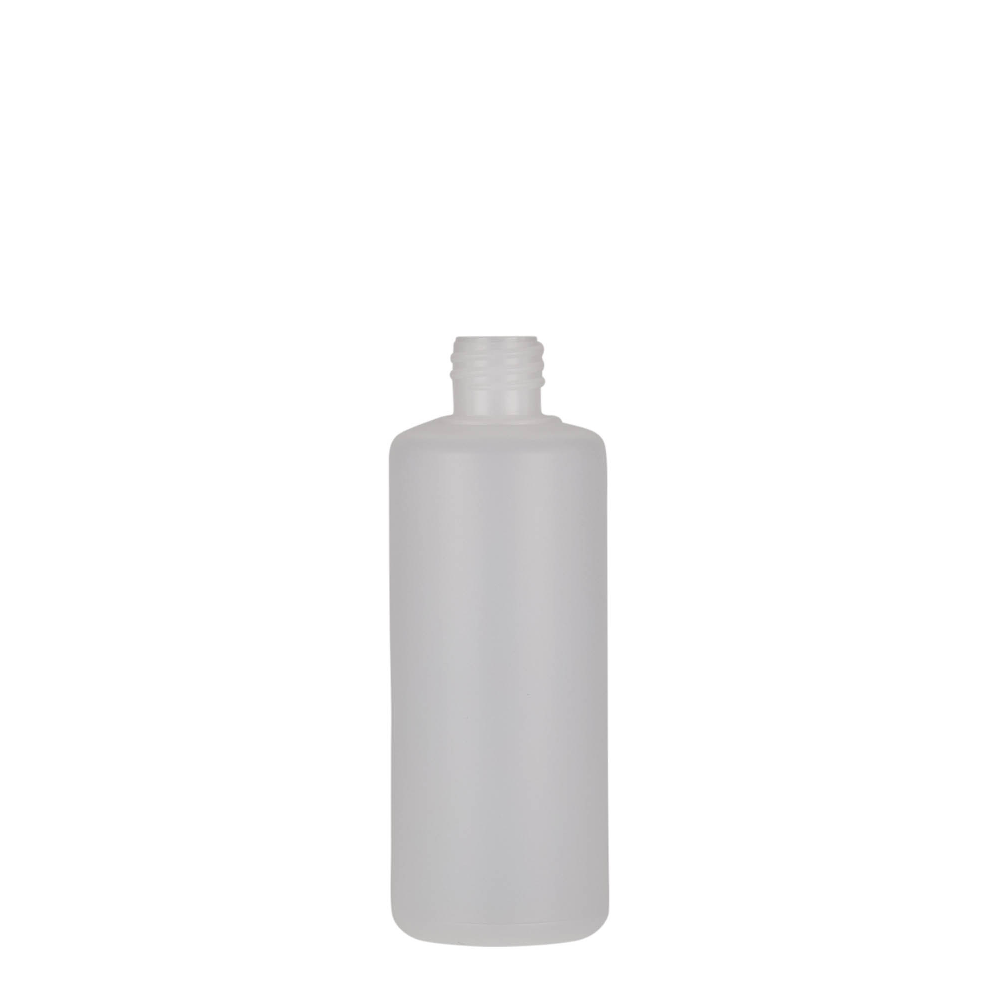 Okrugla flaša 100 ml, PE plastika, prirodna, otvor: Navojni zatvarač Okrugla flaša 100 ml, PE plastika, prirodna, otvor: Navojni zatvarač