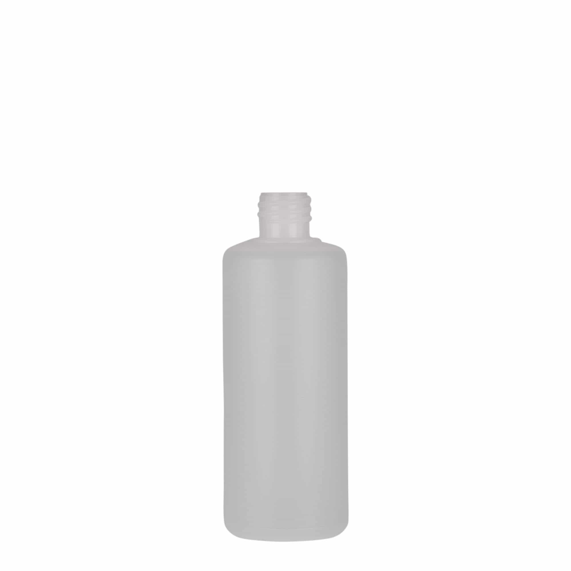 Okrugla flaša 100 ml, PE plastika, prirodna, otvor: Navojni zatvarač