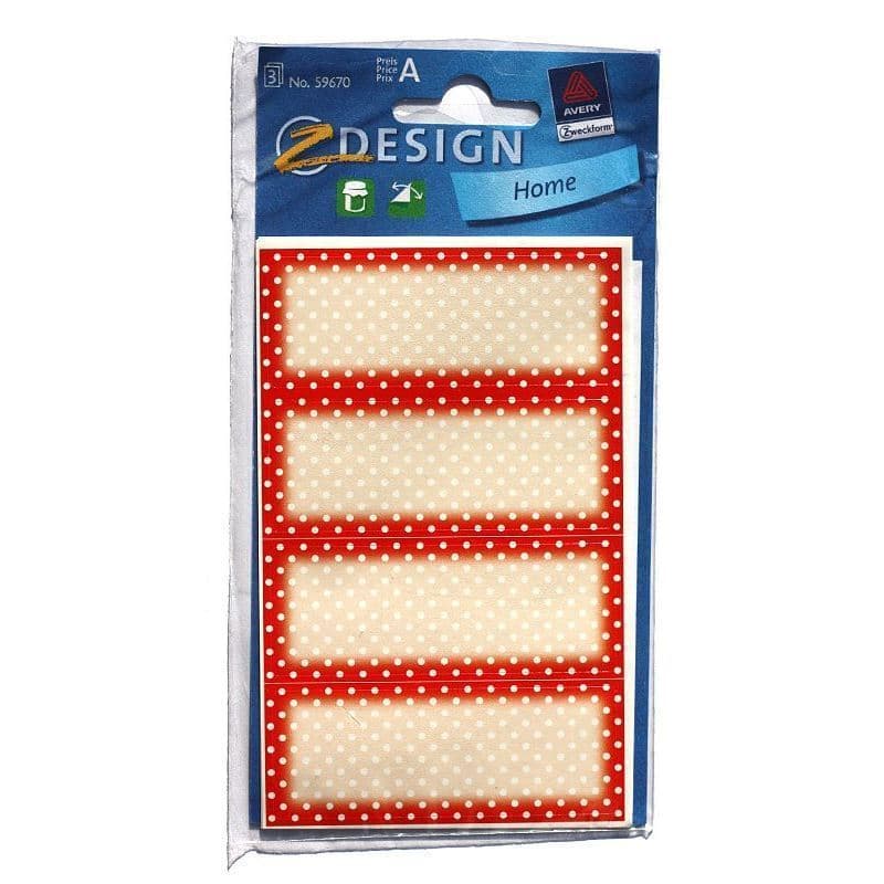 Zweckform etikete 'Red Dots', pravougaone, papir, crvene