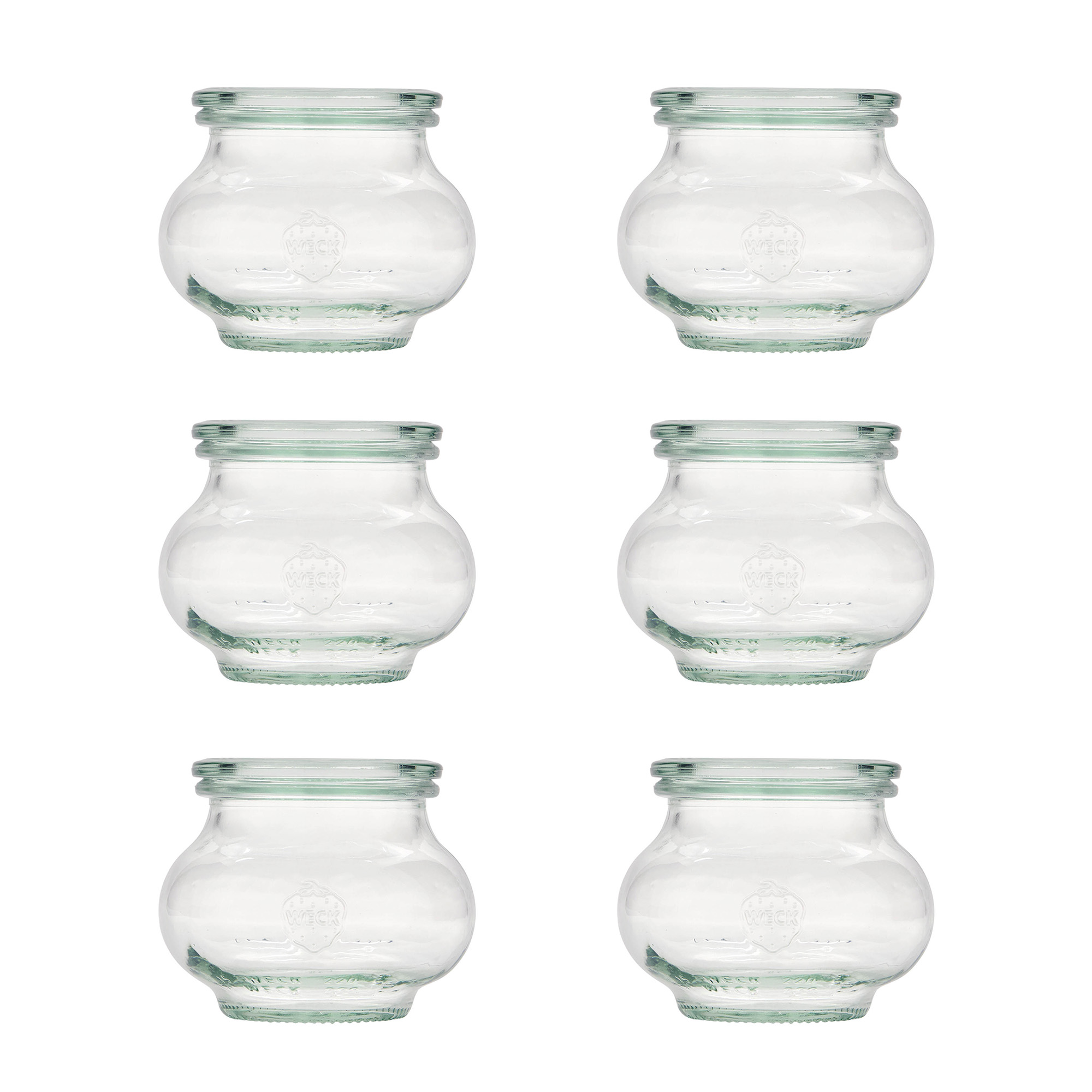6x 220 ml WECK ukrasna tegla sa staklenim poklopcem RR 60