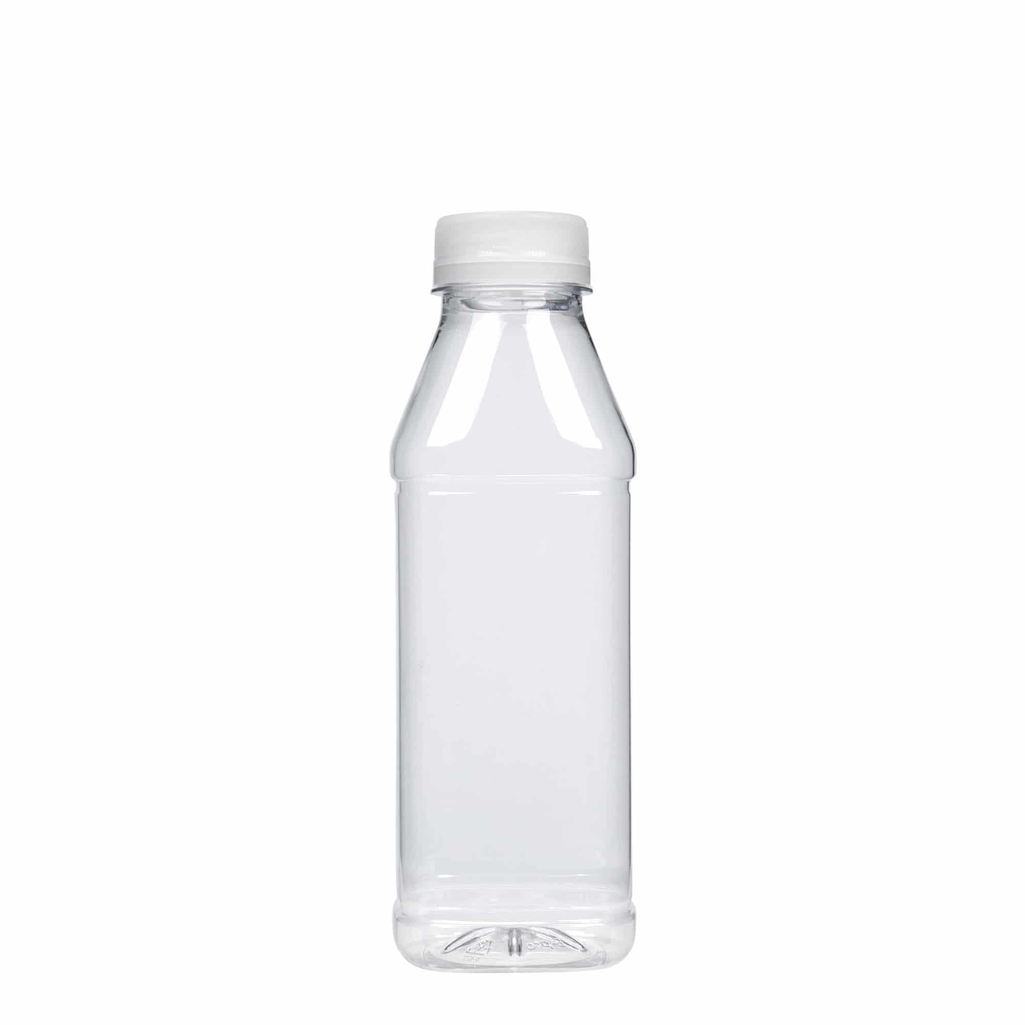 500 ml PET-boca „Milk and Juice Carré“, kvadratna, plastika, grlo: 38 mm