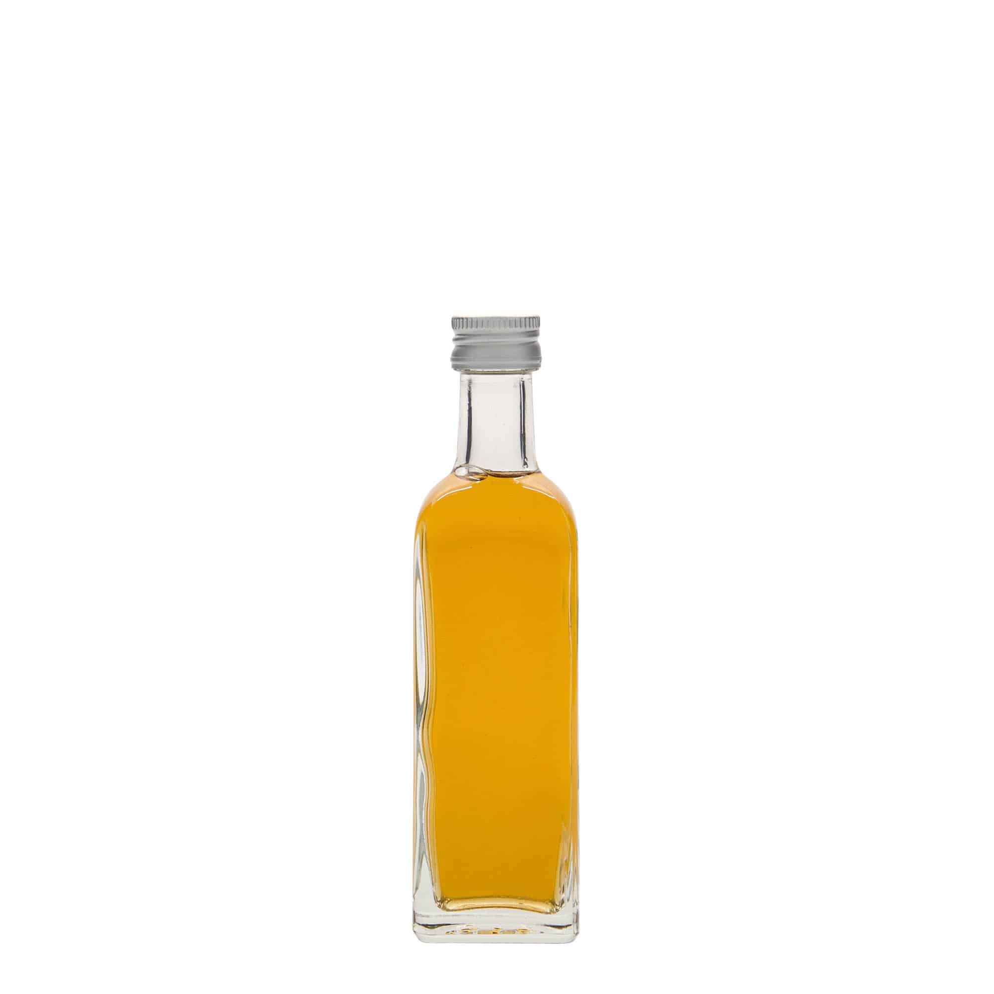 Staklena flaša 60 ml 'Marasca', kvadratna, otvor: PP 18