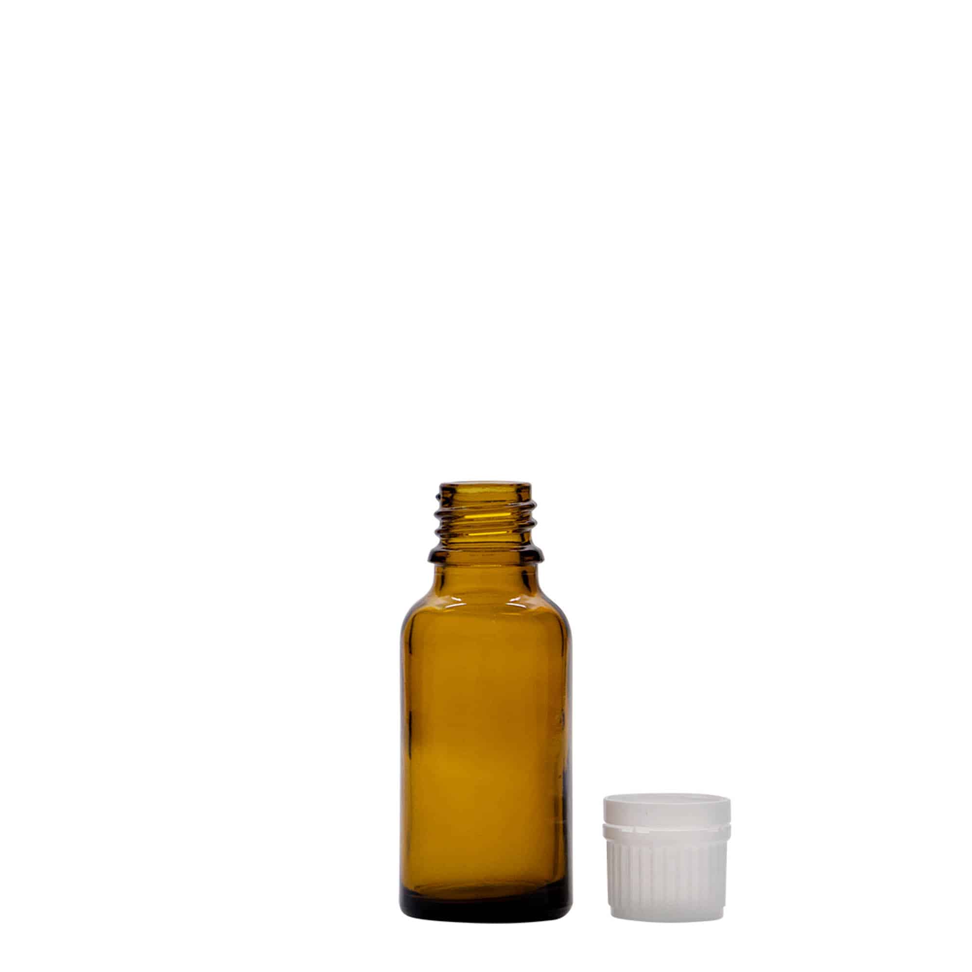 Medicinska flaša 20 ml, staklo smeđa, otvor: DIN 18
