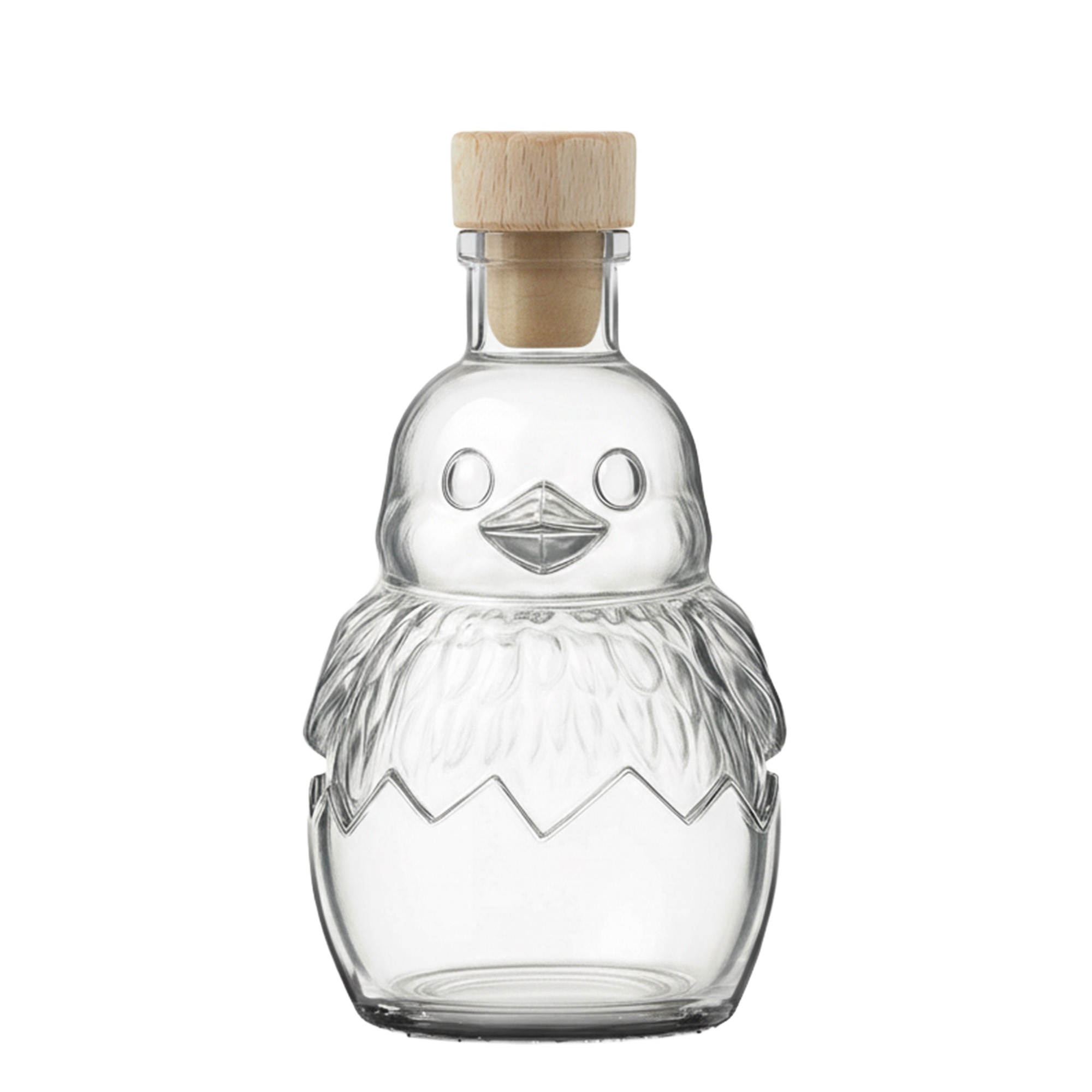 200 ml staklena boca 'Pilić', grlo: čep 200 ml staklena boca 'Pilić', grlo: čep