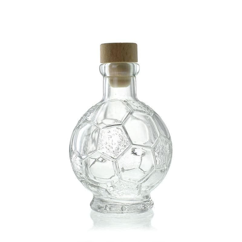 Staklena flaša 200 ml 'Nogometna lopta', otvor: Pluto Staklena flaša 200 ml 'Nogometna lopta', otvor: Pluto