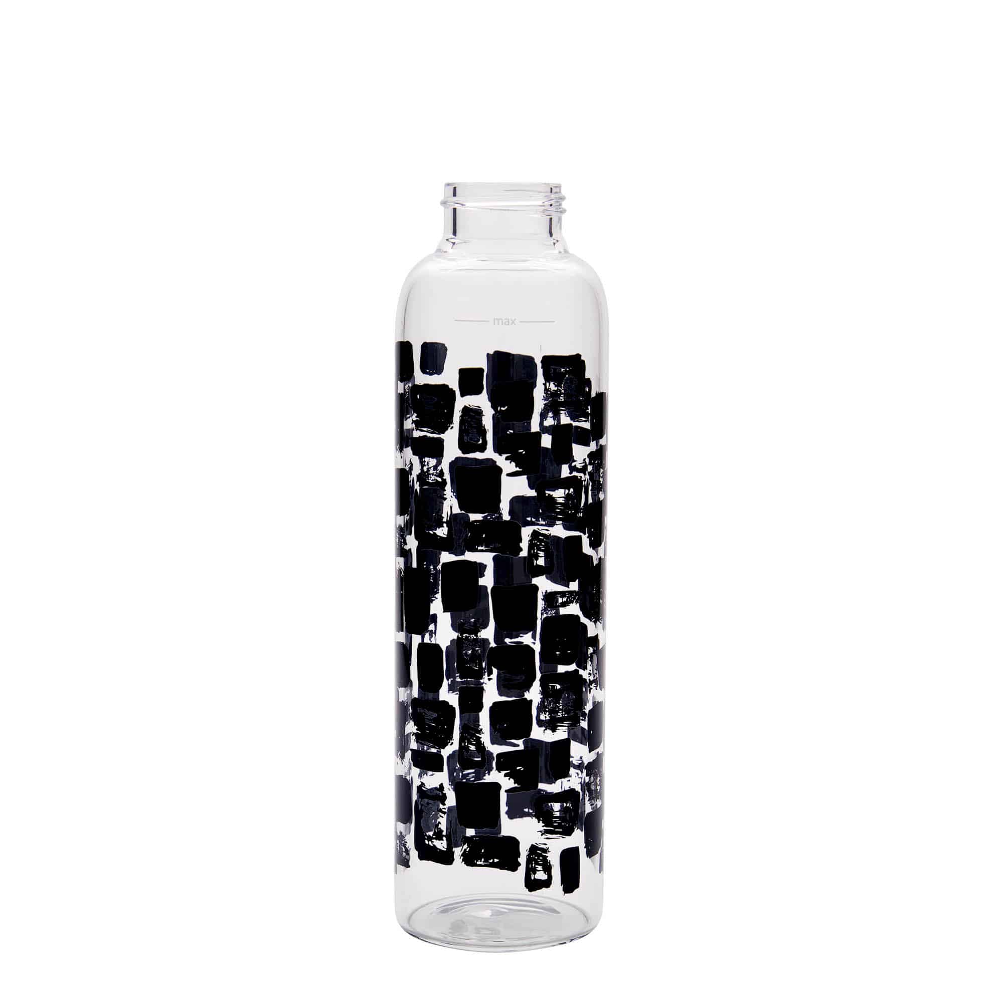 Flaša za piće 500 ml 'Perseus', motiv: Crni pravougaonici, otvor: Navojni zatvarač Flaša za piće 500 ml 'Perseus', motiv: Crni pravougaonici, otvor: Navojni zatvarač