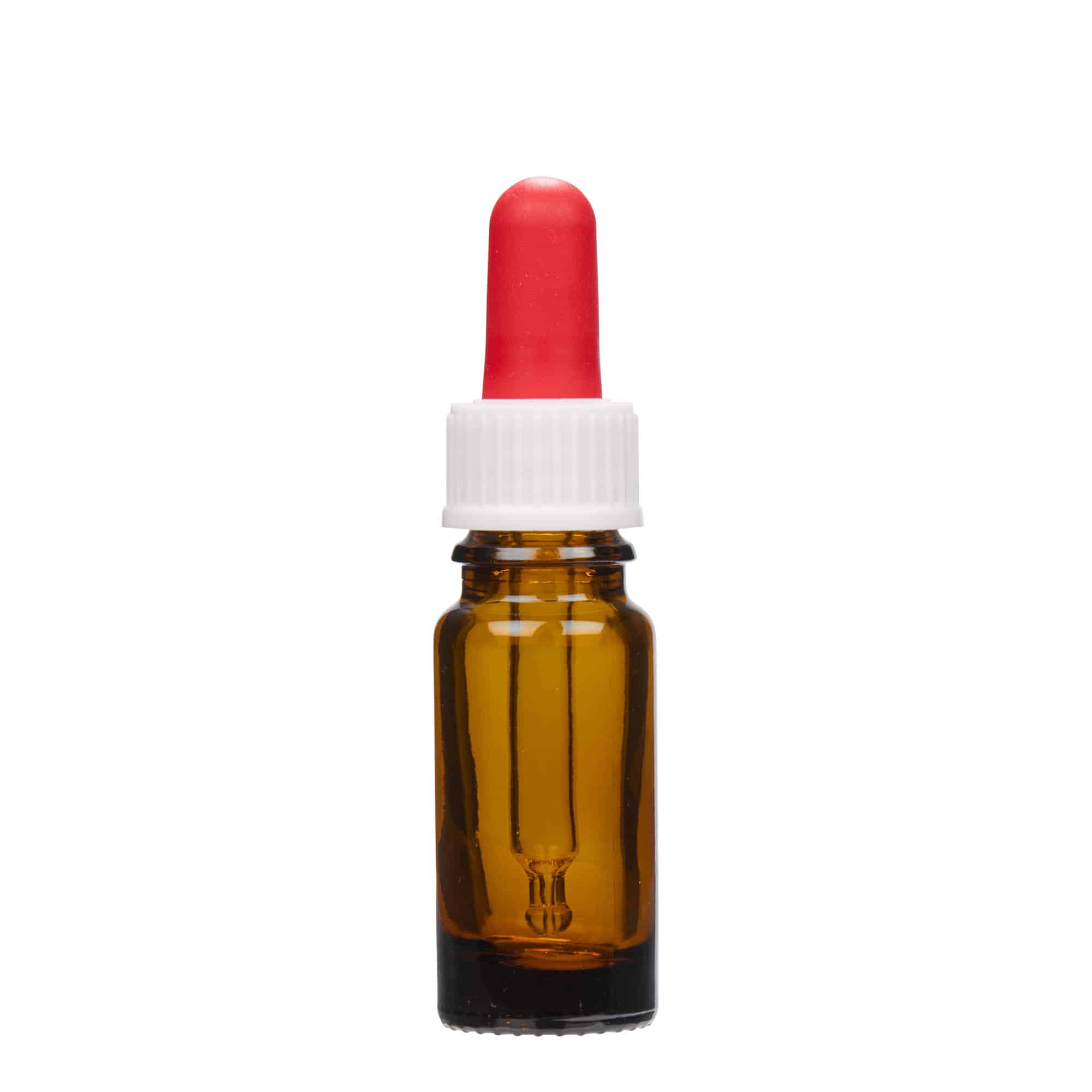 10 ml bočica s pipetom, medicinska, staklena, smeđa, grlo: DIN 18