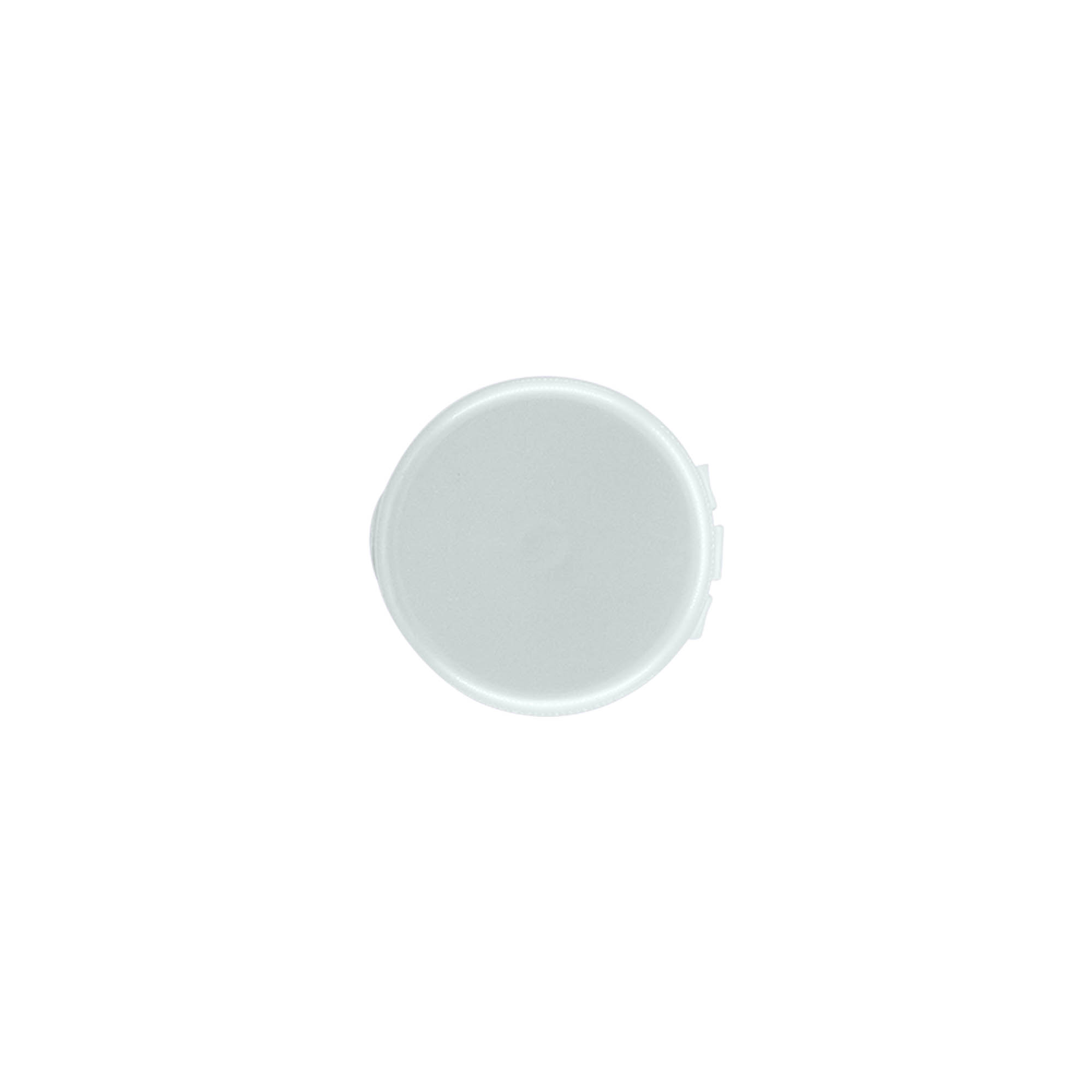 Zatvarač sa navojem, preklopni šarnir, PP-plastika, srebrna, za otvor: 24/410 Zatvarač sa navojem, preklopni šarnir, PP-plastika, srebrna, za otvor: 24/410
