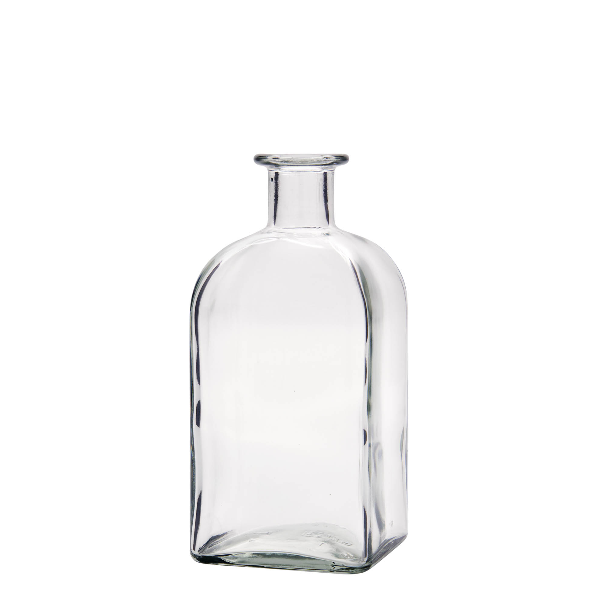 500 ml staklena boca Apotheker Carré, kvadratna, otvor: pluta