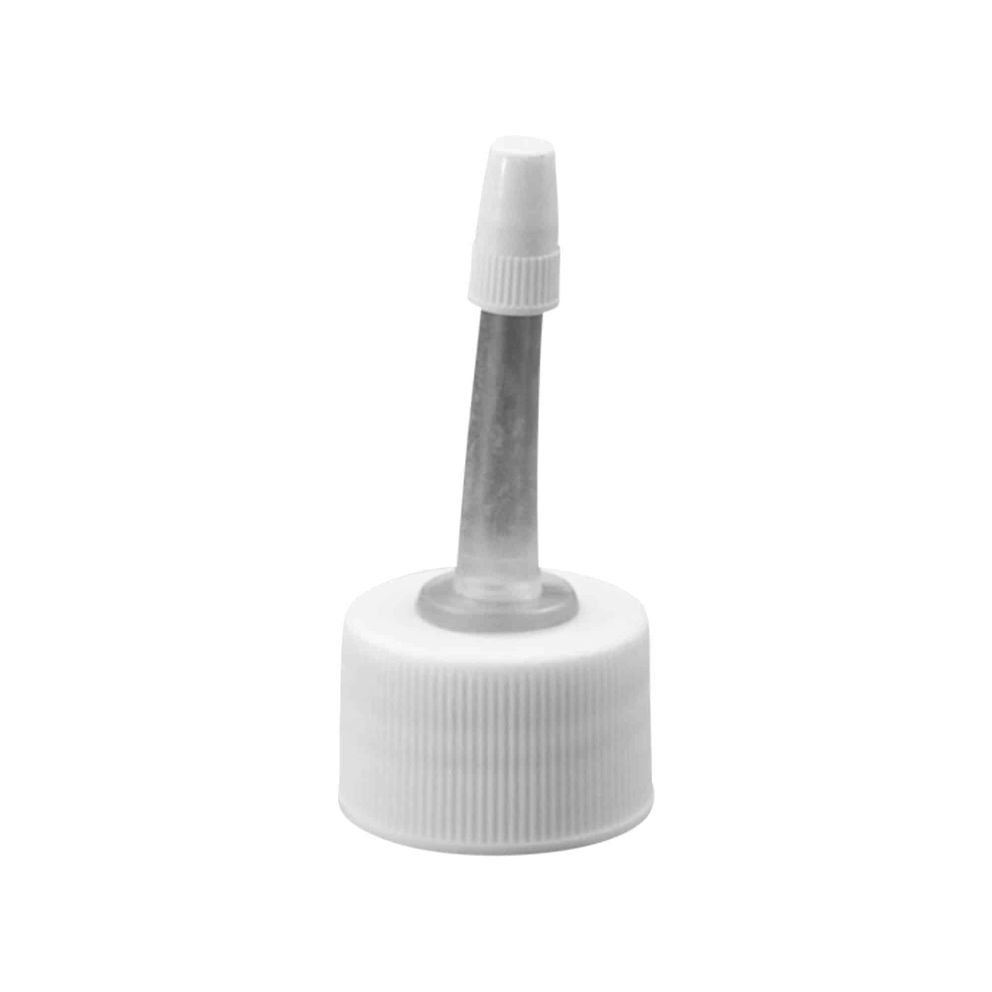 Navojni zatvarač sa aplikatorom, PP plastika, bijela, za otvor: 24/410