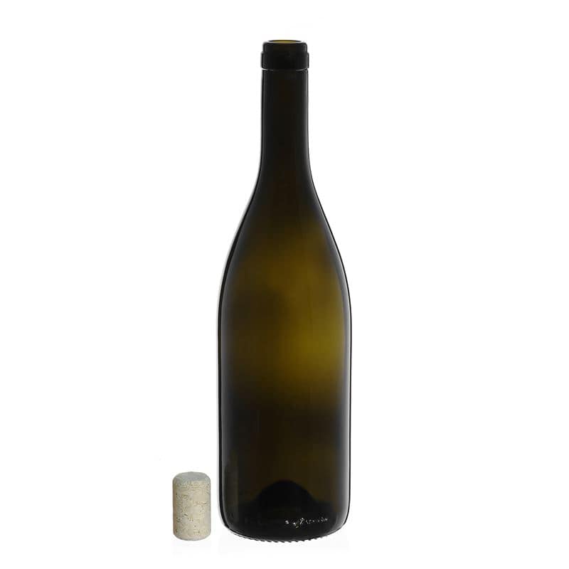 Flaša za vino 750 ml 'Tiffany', antikno zelena, otvor: Pluto