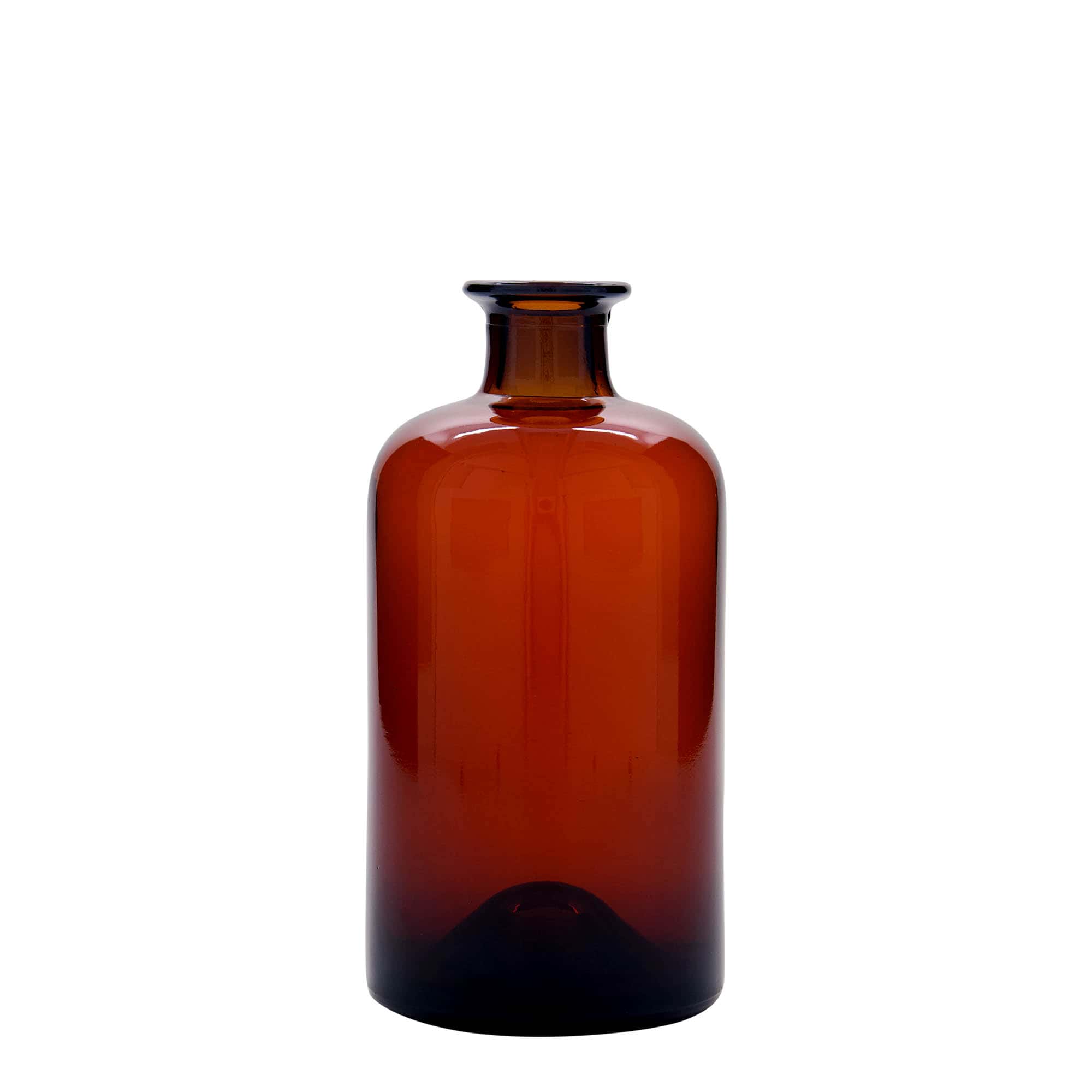 Apotekarska flaša 500 ml, smeđa, otvor: Pluto