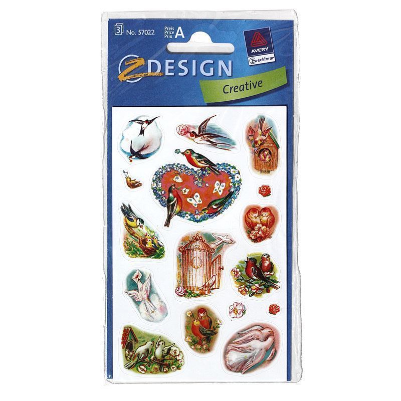 Zweckform naljepnice 'Golubovi', papir, višebojno