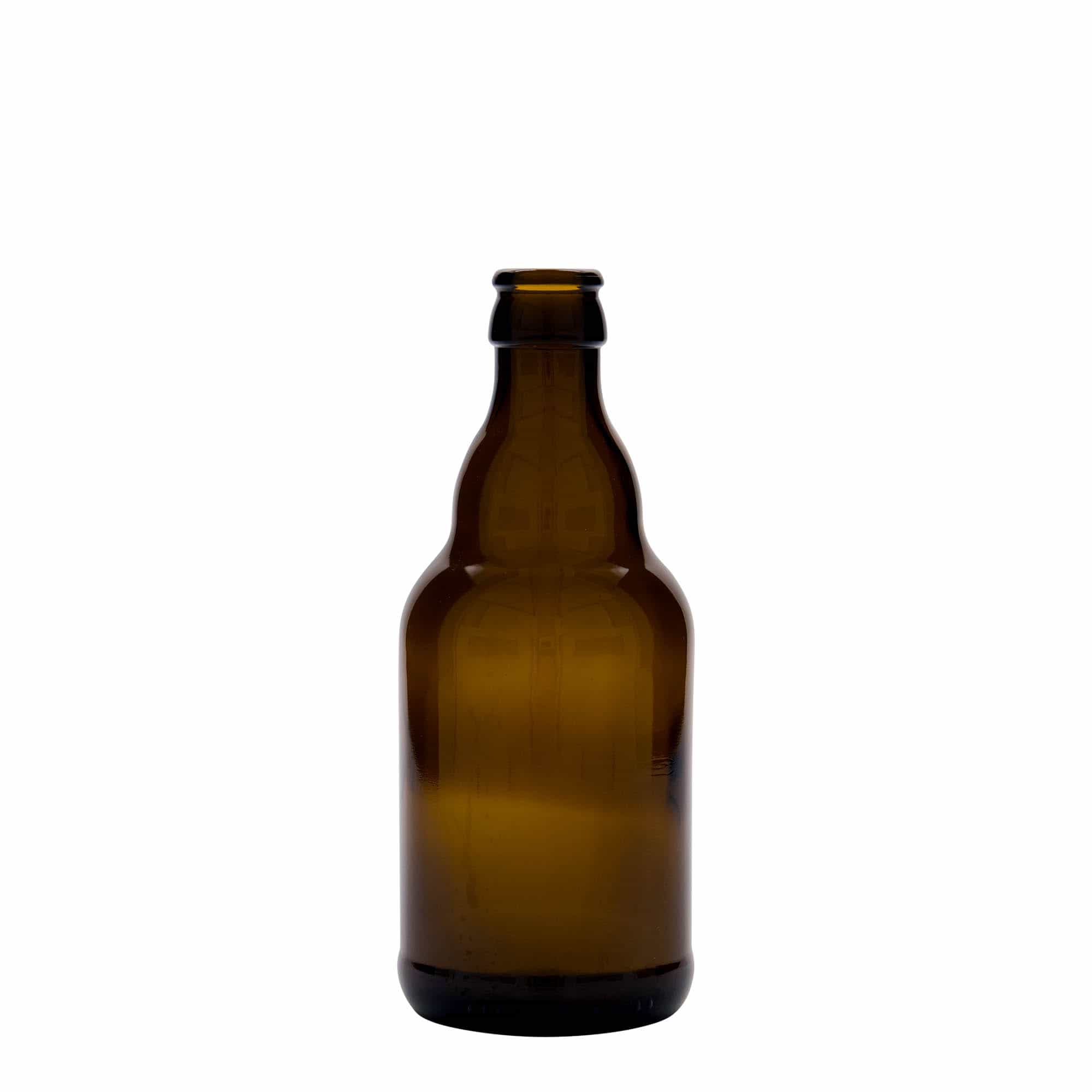 330 ml boca piva „Steinie“, staklo, smeđa, otvor: krunski čep