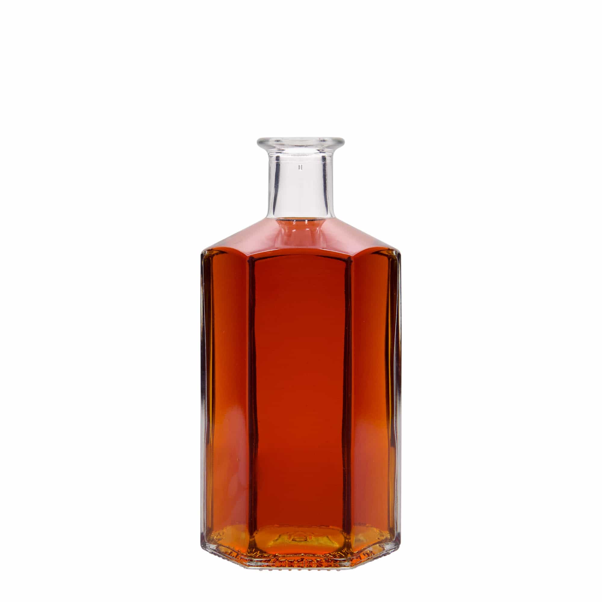 500 ml staklena boca apotekara 'Jimmy', šesterokutna, otvor: pluta 500 ml staklena boca apotekara 'Jimmy', šesterokutna, otvor: pluta
