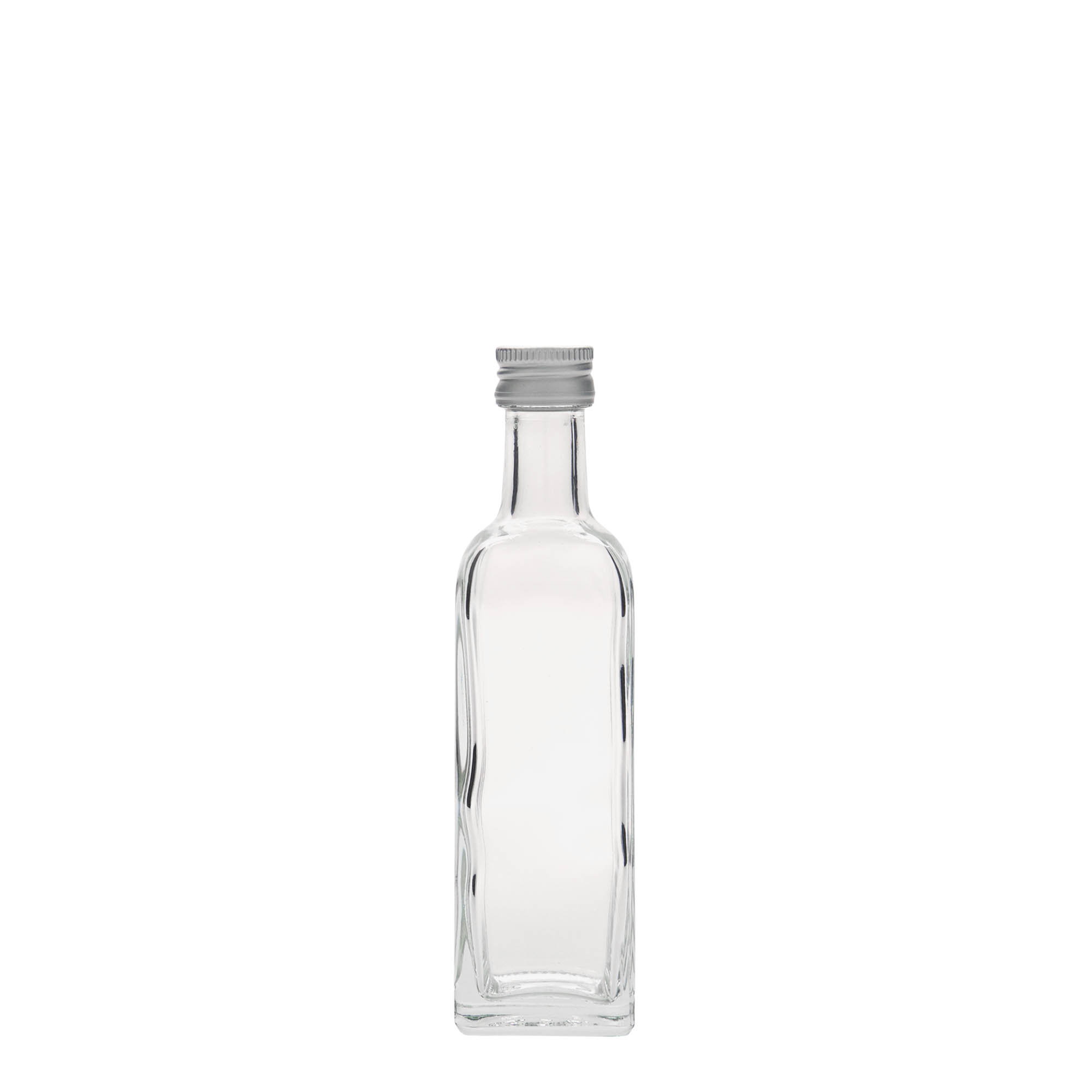 60 ml staklena boca „Marasca“, kvadratna, grlo: PP 18