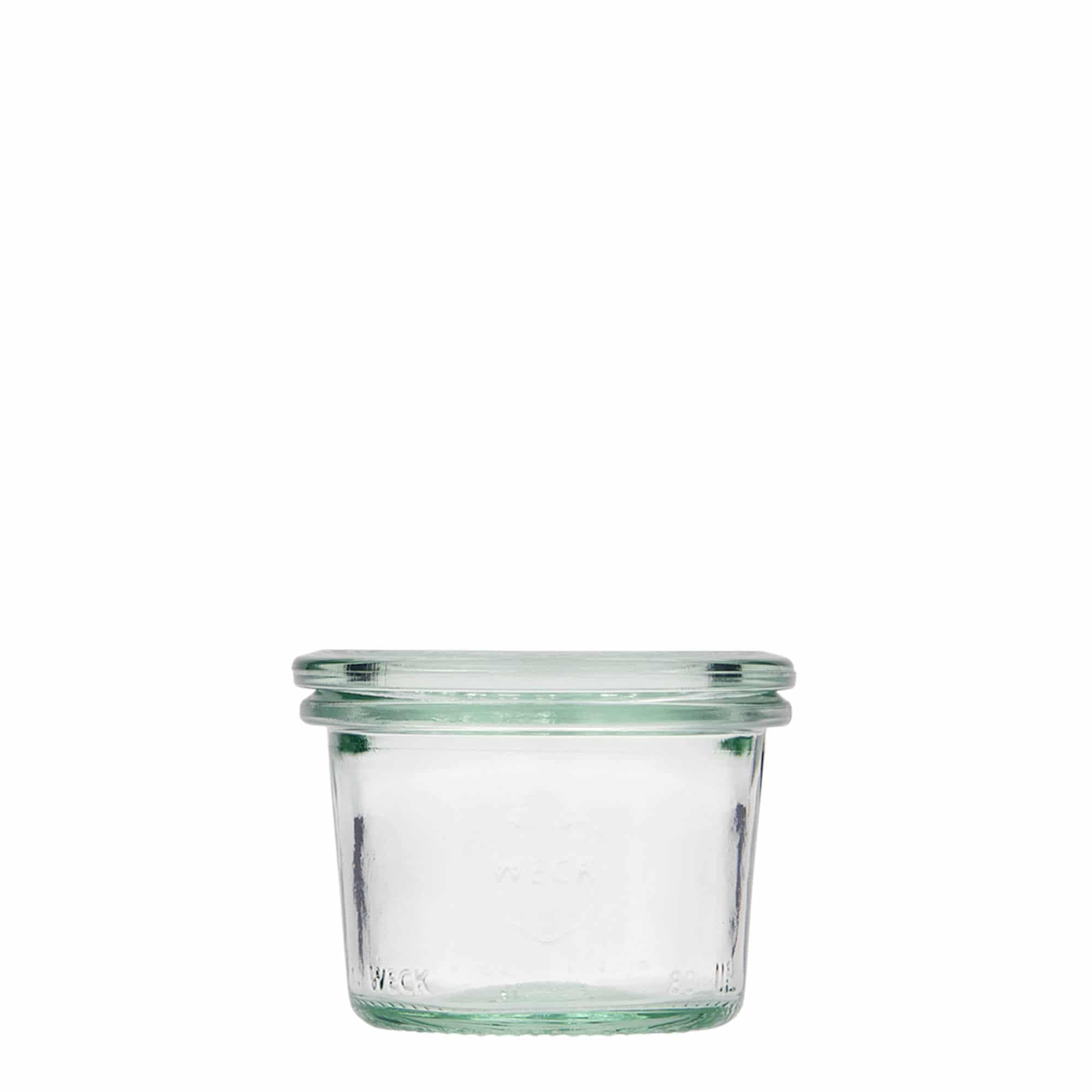 12x 80 ml WECK staklenka za preokretanje sa staklenim poklopcem RR 60