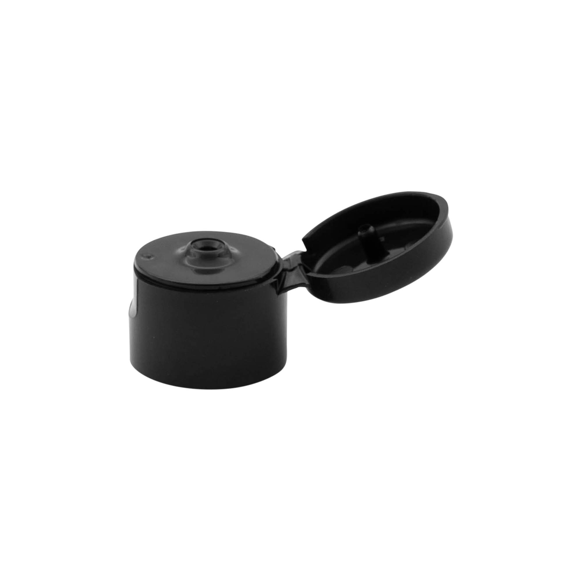 Navojni poklopac sa preklopnim šarkama, PP plastika, crna, za otvor: 20/410 Navojni poklopac sa preklopnim šarkama, PP plastika, crna, za otvor: 20/410