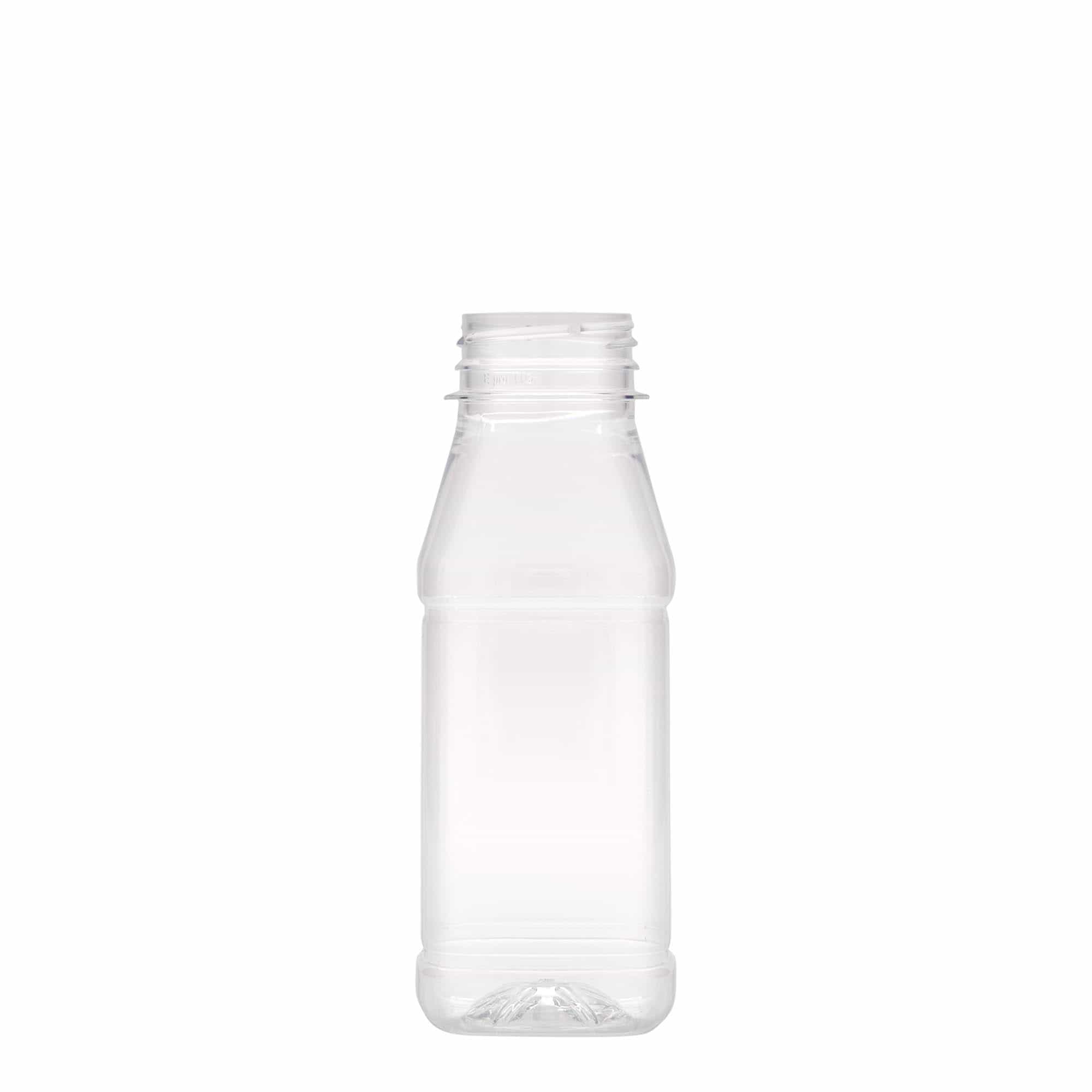 250 ml PET boca 'Milk and Juice Carré', kvadratna, plastika, grlo: 38 mm