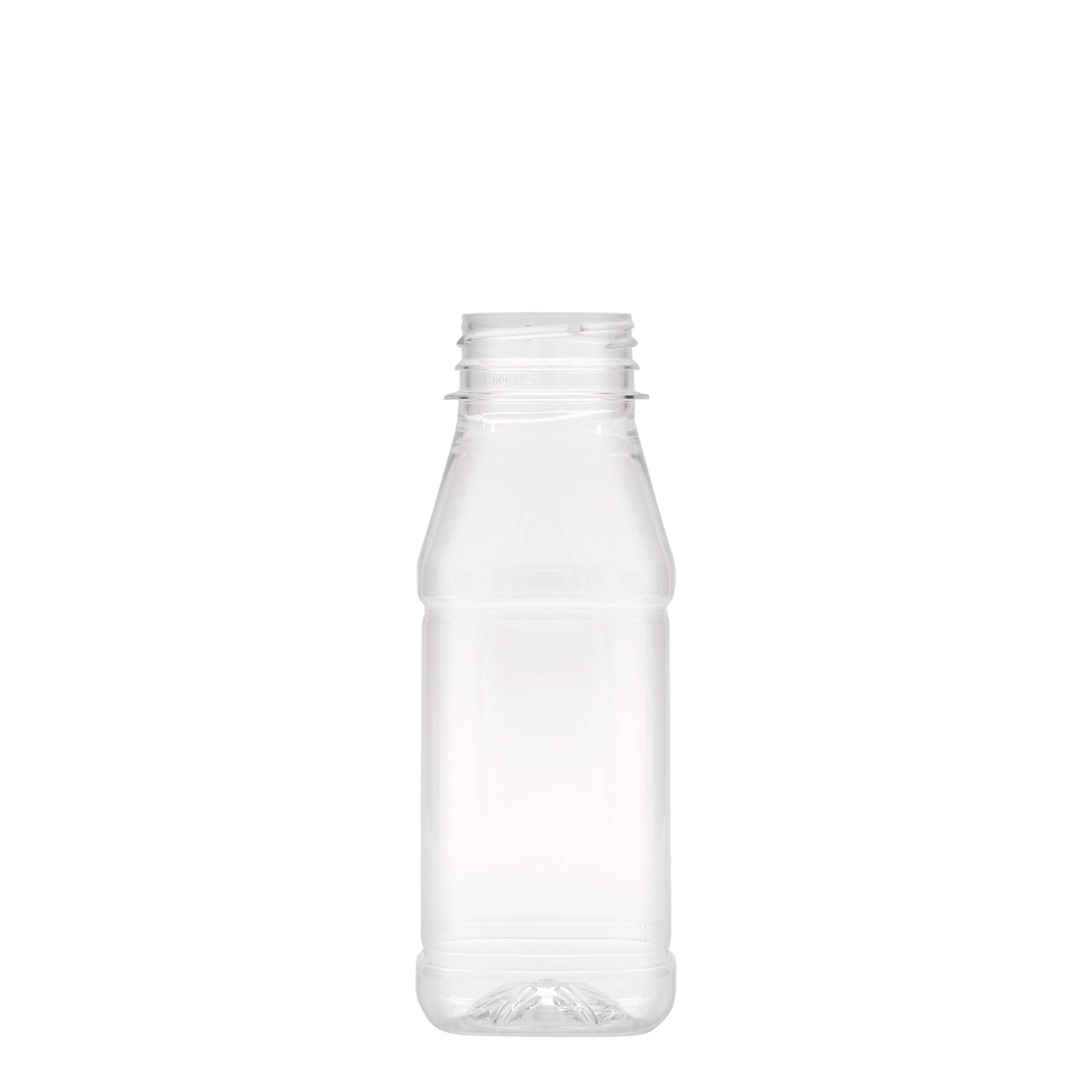 250 ml PET boca „Milk and Juice Carré“, kvadratna, plastika, grlo: 38 mm