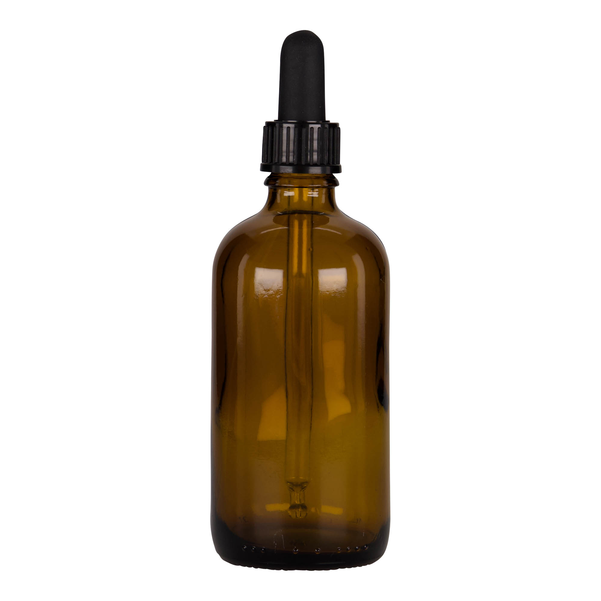 100 ml bočica s pipetom, medicinska, staklena, smeđe-crna, grlo: DIN 18