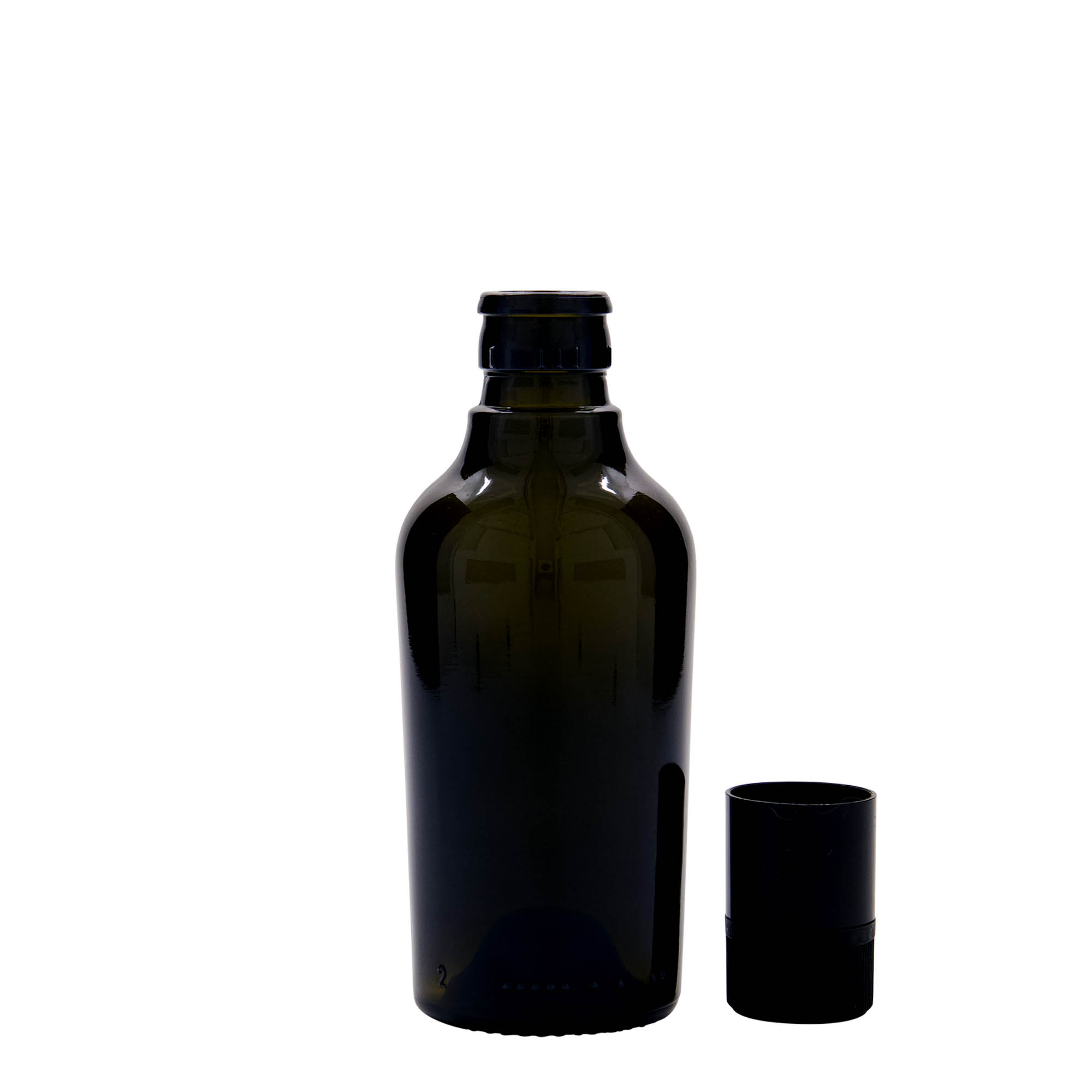 250 ml boca za sirće/ulje 'Oleum', staklo, antikno zeleno, grlo: DOP