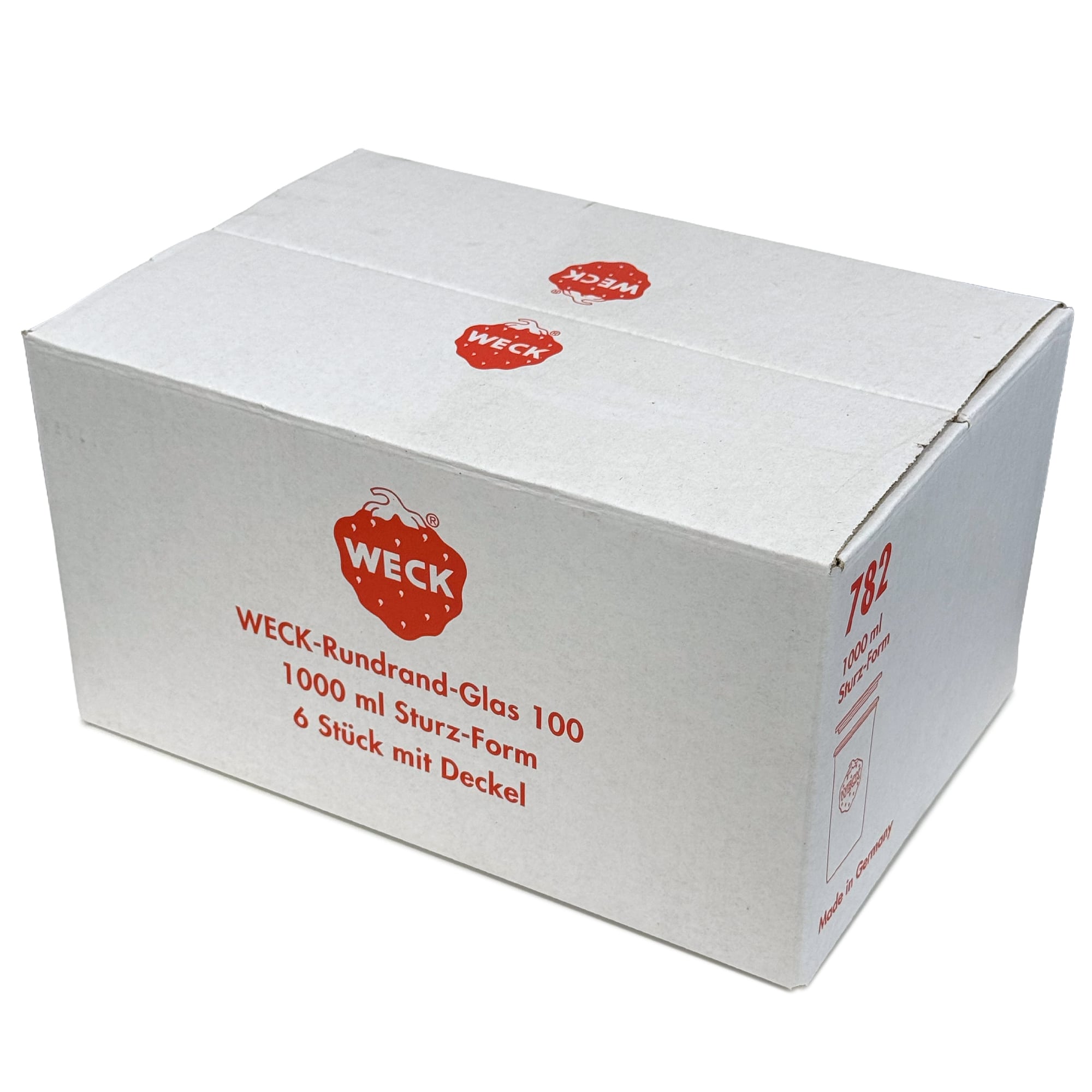 6x 1000 ml WECK staklenka za preokretanje sa staklenim poklopcem RR 100