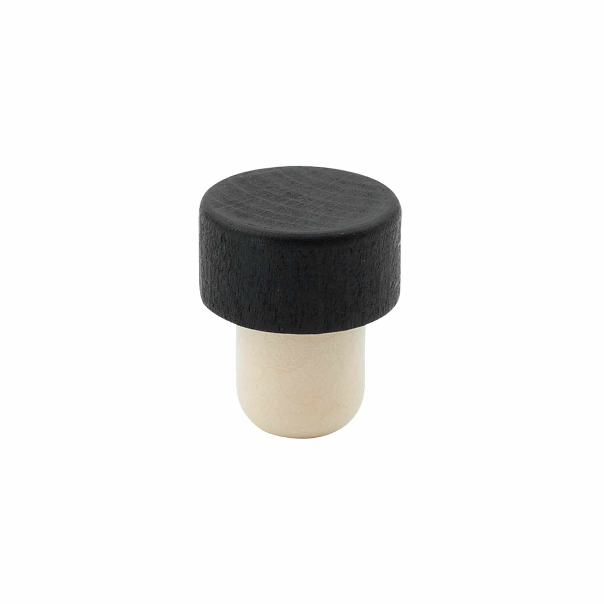 Pluto sa glavom 19 mm, drvo/plastika, crna, za otvor: Pluto Pluto sa glavom 19 mm, drvo/plastika, crna, za otvor: Pluto