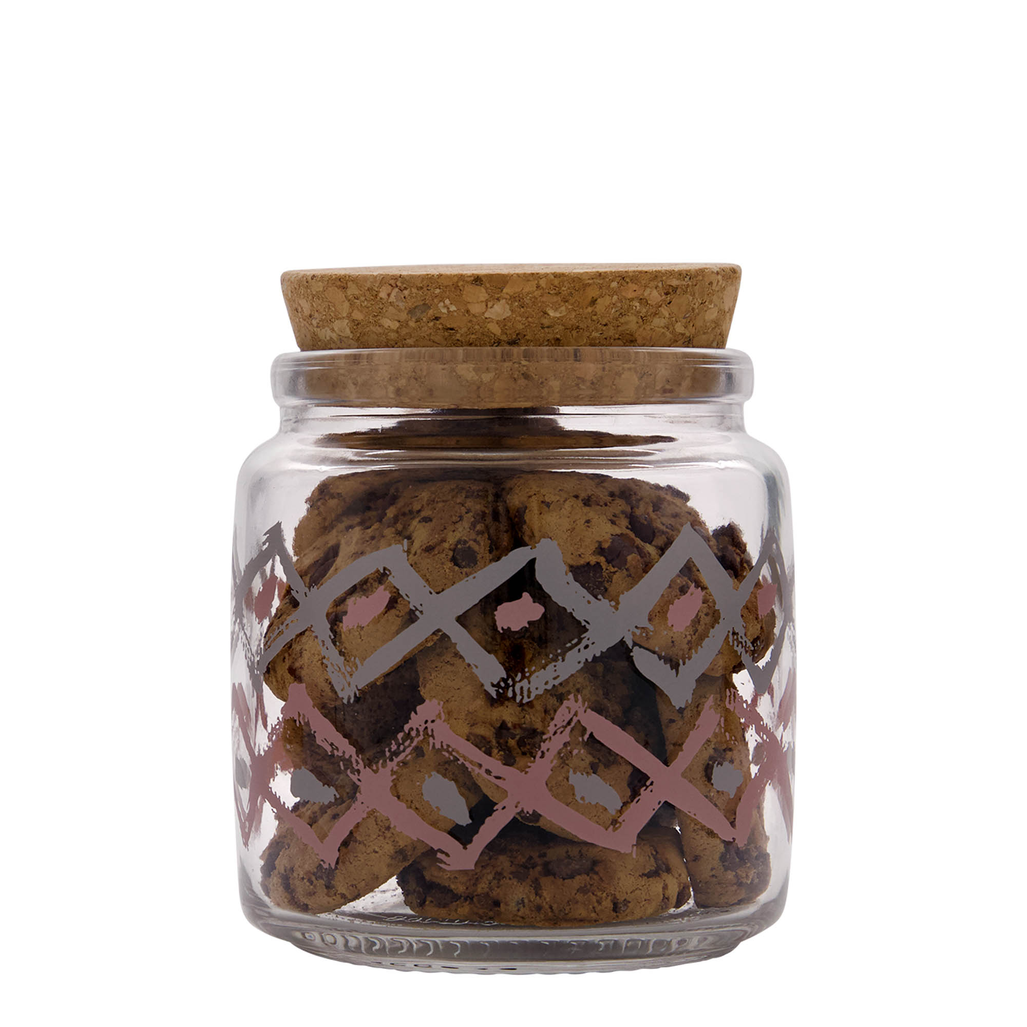 Staklenka sa plutom 750 ml 'Giara', motiv: Manolibera rosa, otvor: Pluto